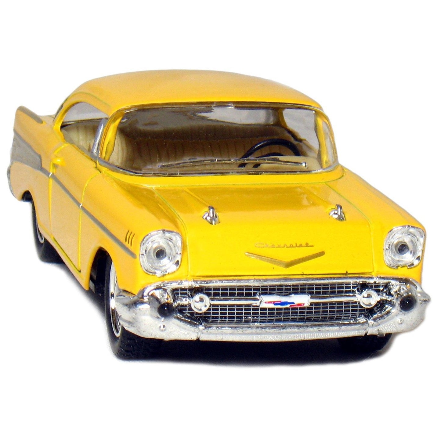KiNSMART 1957 Chevy Bel Air Coupe 1:40 Scale 5" Die Cast Metal Classic Toy Car (4Set)