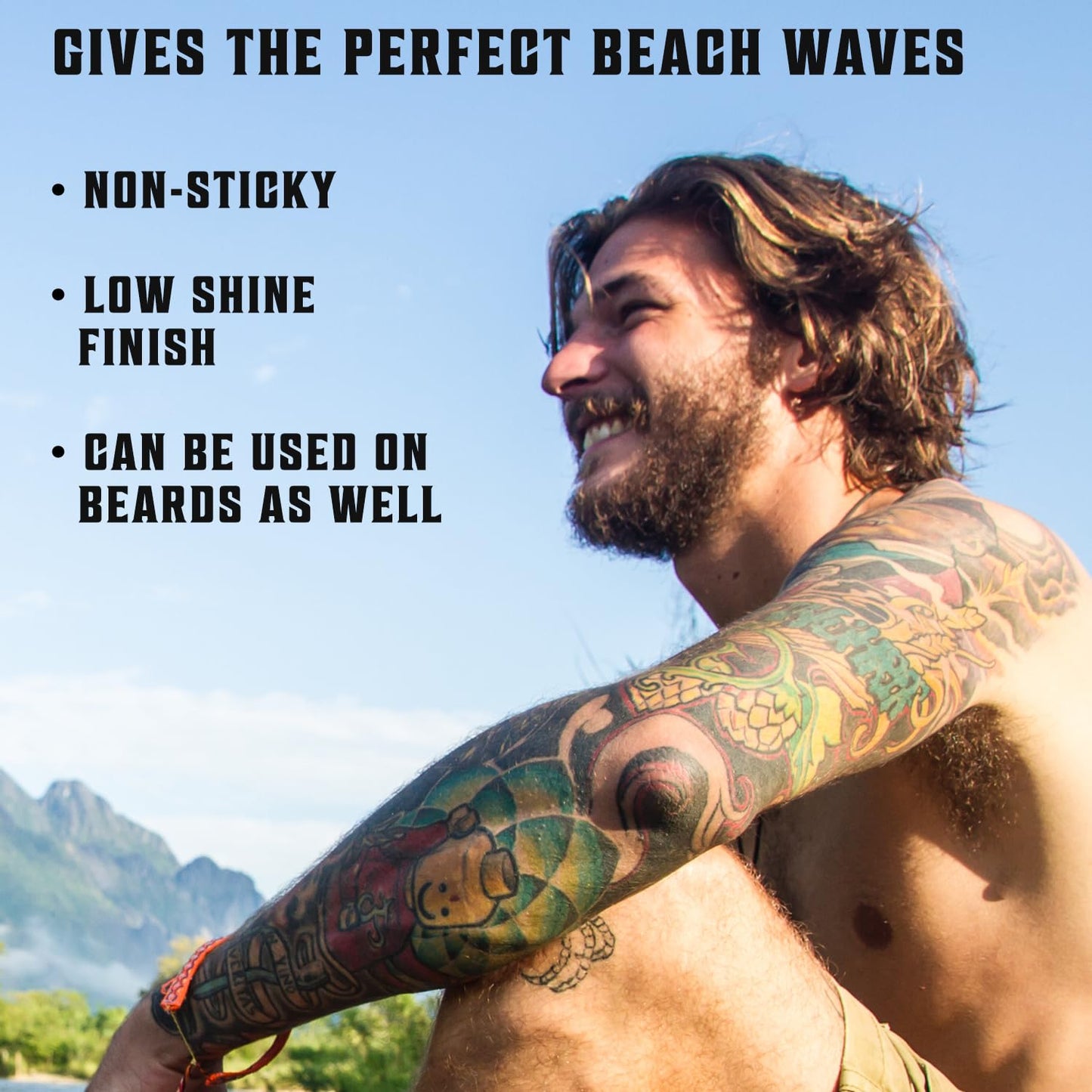 Viking Revolution Sea Salt Spray for Men & Women – Texturizing Hair Spray with Kelp, Aloe Vera & Red Algae – Adds Volume & Beach Waves, 8.8oz