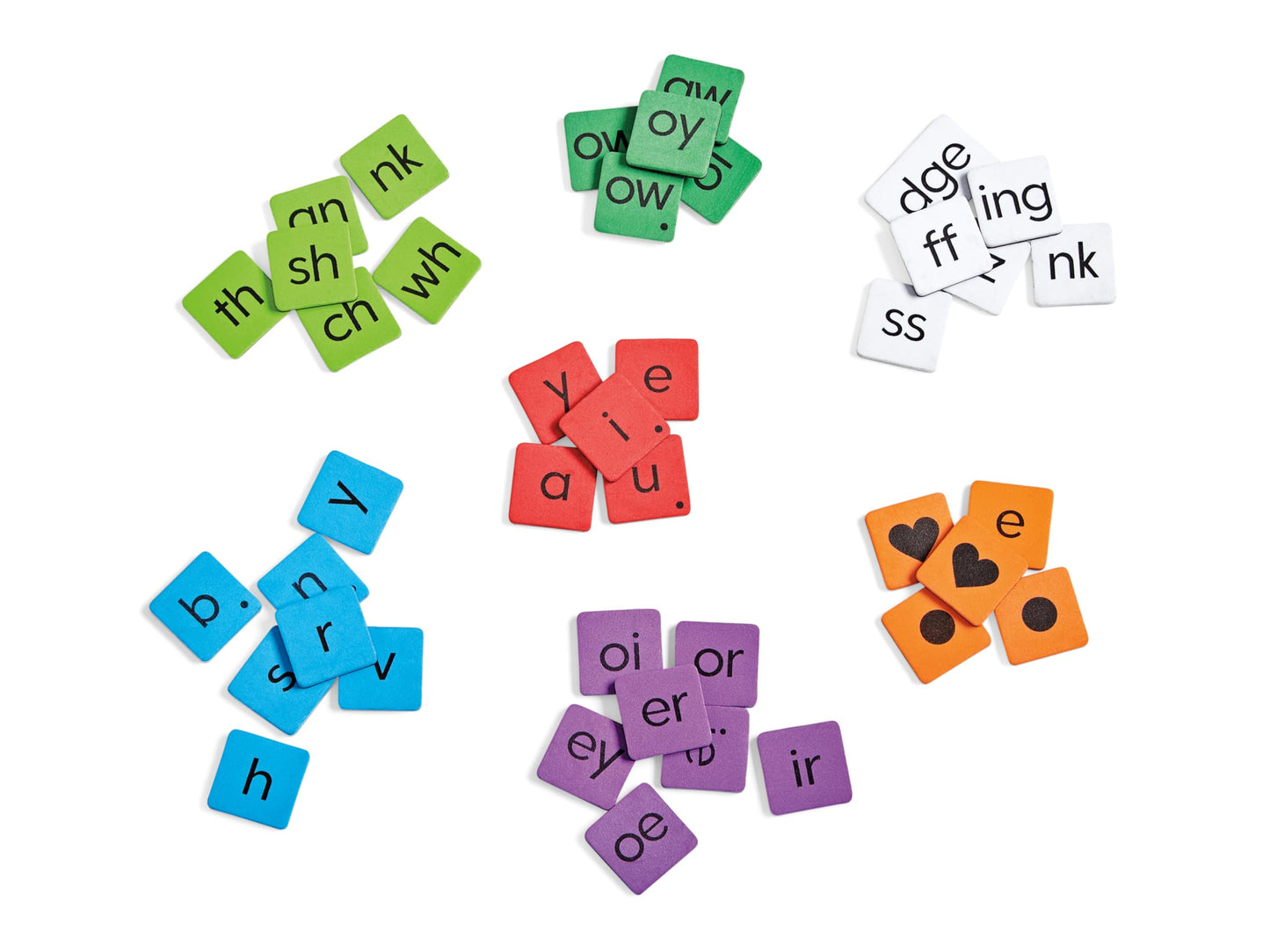 hand2mind Phonics Magnetic Letter Tiles, Word-Building & Letter Recognition for Kindergarten, Phonics, Phonemic Awareness (Set of 6)