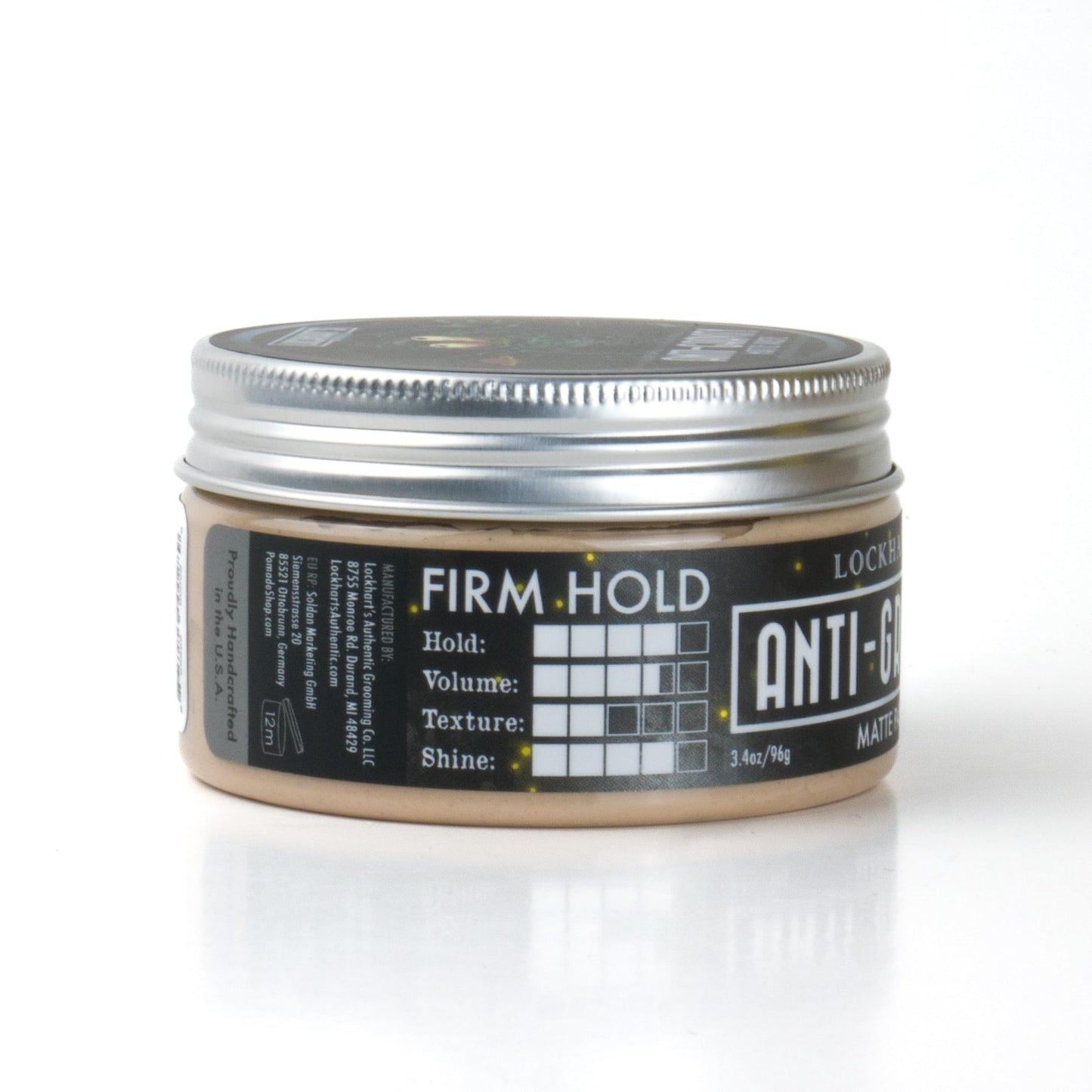 Lockhart’s Anti-Gravity Matte Paste for Men – Handcrafted Clay Pomade with Cucumber & Rosemary Extract – High Texture, Low Shine, Fortuna Scent, 3.4oz