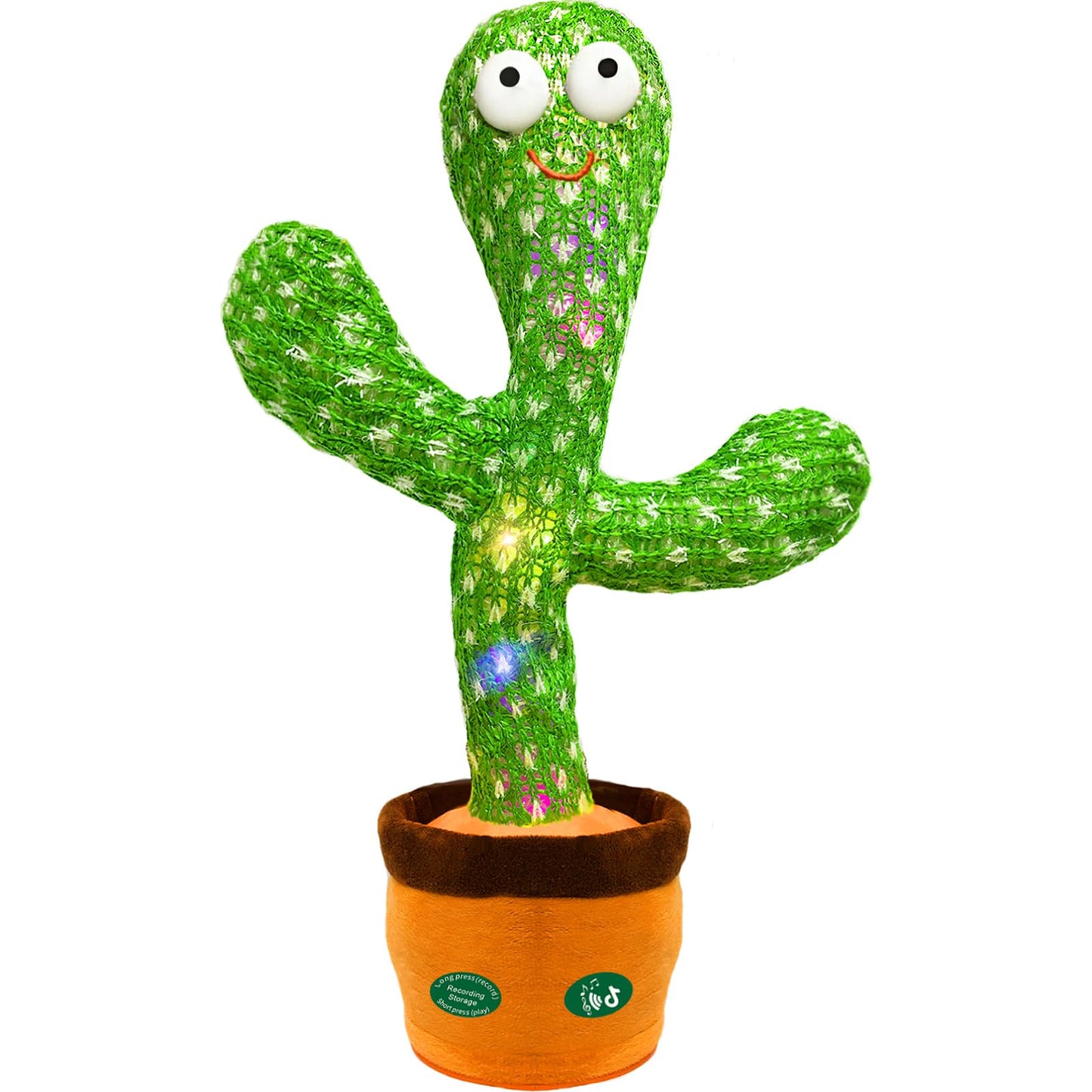 Hunfur Talking Dancing Cactus Toy – Singing, Mimicking, Light Up Plush Gift for Babies & Toddlers 6-18 Months with Volume Control
