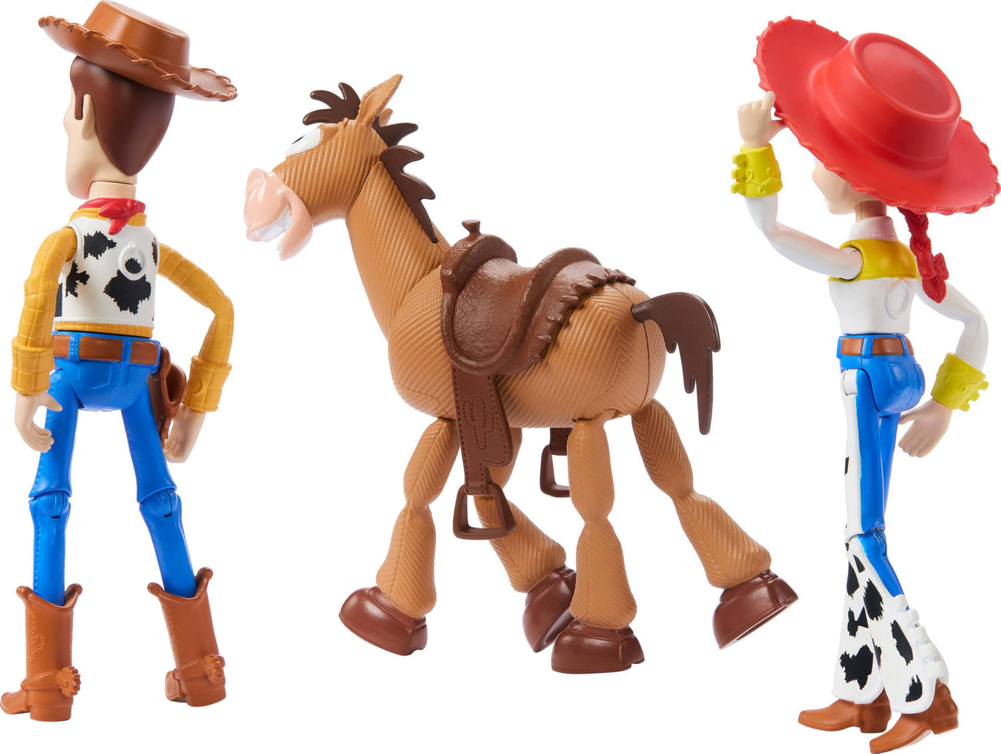 Mattel Disney Pixar Storytellers Toy Story 3-Pack of Woody, Jessie & Bullseye, 4-inch Authentic Posable Figures, Key Character Collectibles