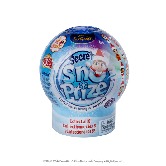 The Elf on the Shelf Secret SnoPrize Series 4 – Holiday Surprise Globe with Magic Snow & 1 Mystery Mini Figure, Kids Stocking Stuffer
