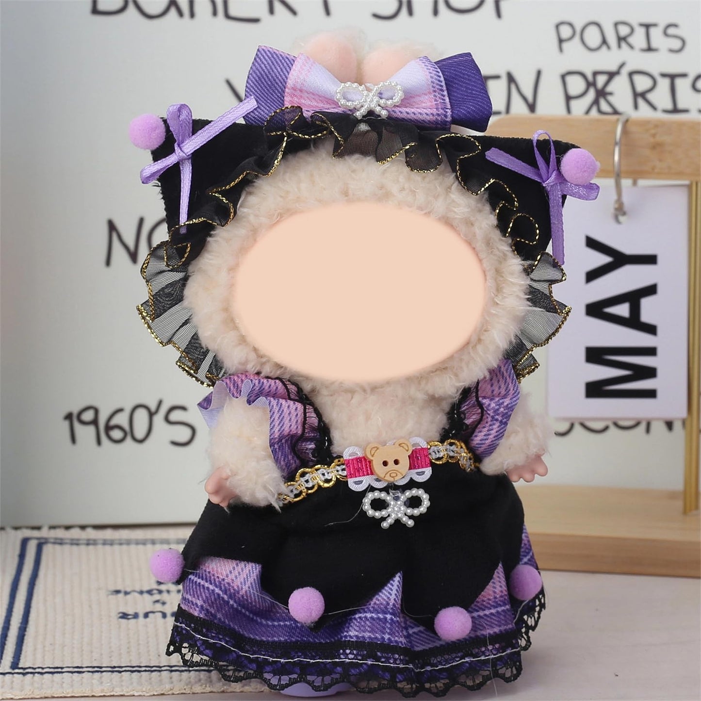 6-Pack 17cm Doll Clothes Set with Hats & Accessories – Luxury Designer Outfits for Dress-Up, Cute Unique Style (Dolls Not Included)