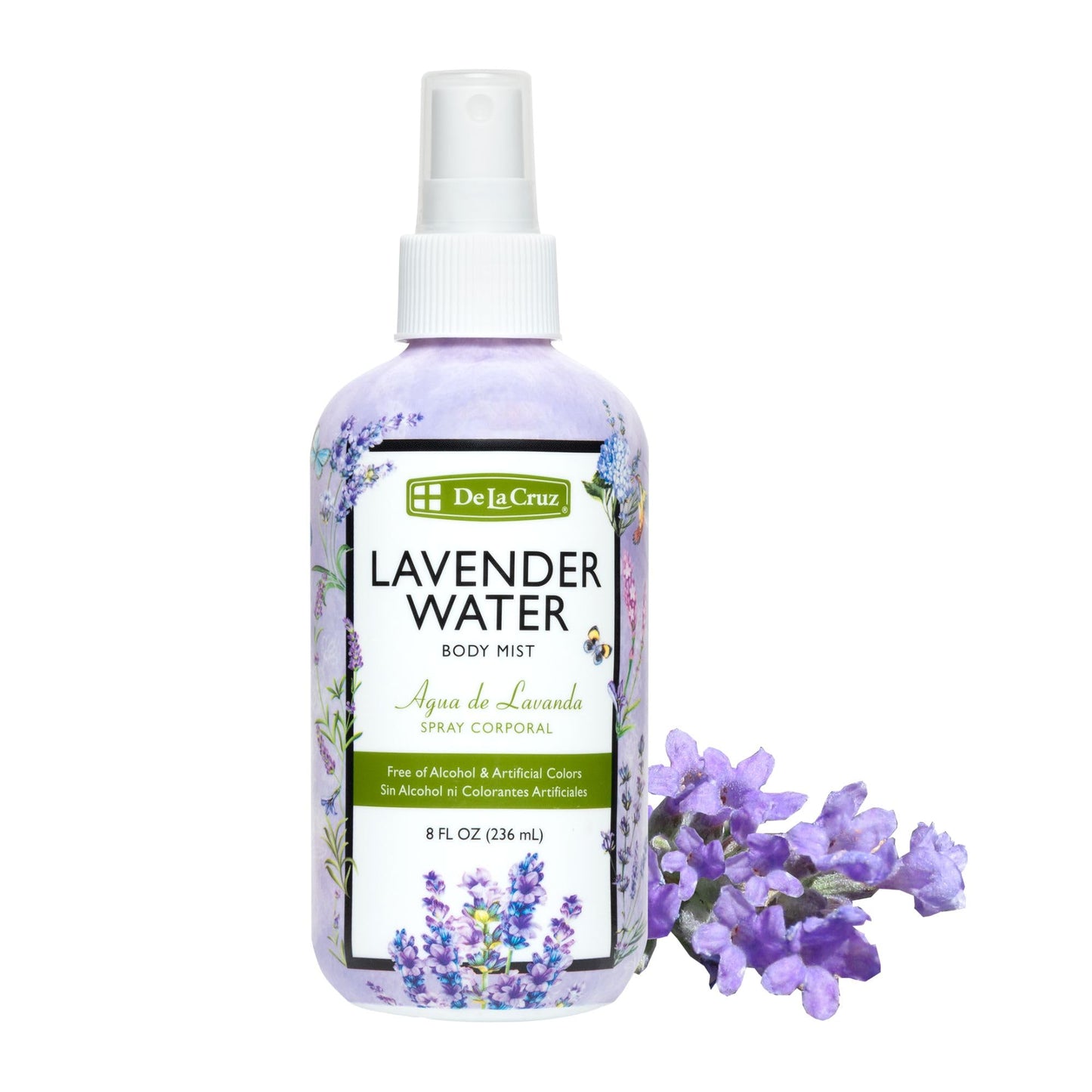 De La Cruz Lavender Water Body Mist - Lavender Spray body mist With Pure Lavender Essential Oil 8 fl oz (236 mL)