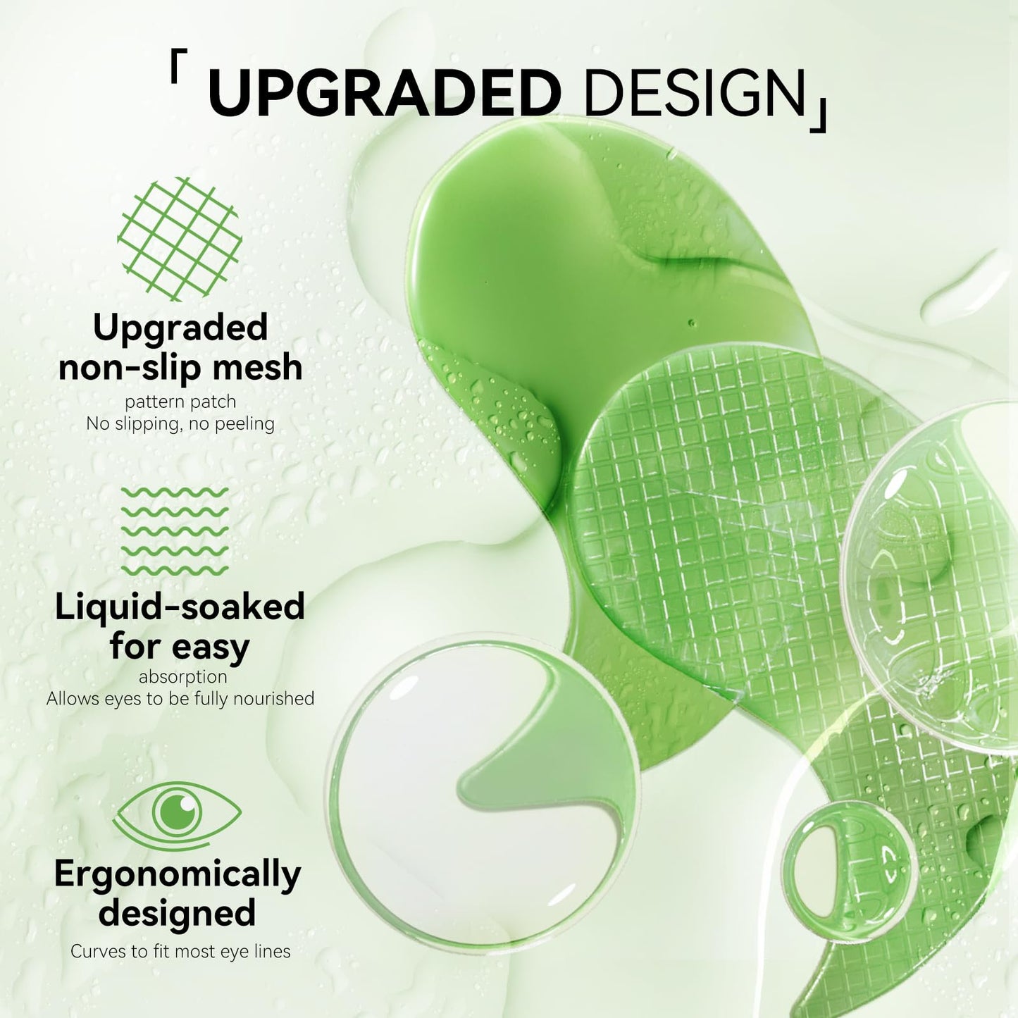 BREYLEE Aloe Vera Eye Masks 60 Pcs – Natural Under Eye Treatment for Dark Circles, Puffy Eyes, Fine Lines & Wrinkles, Firm & Hydrate Skin