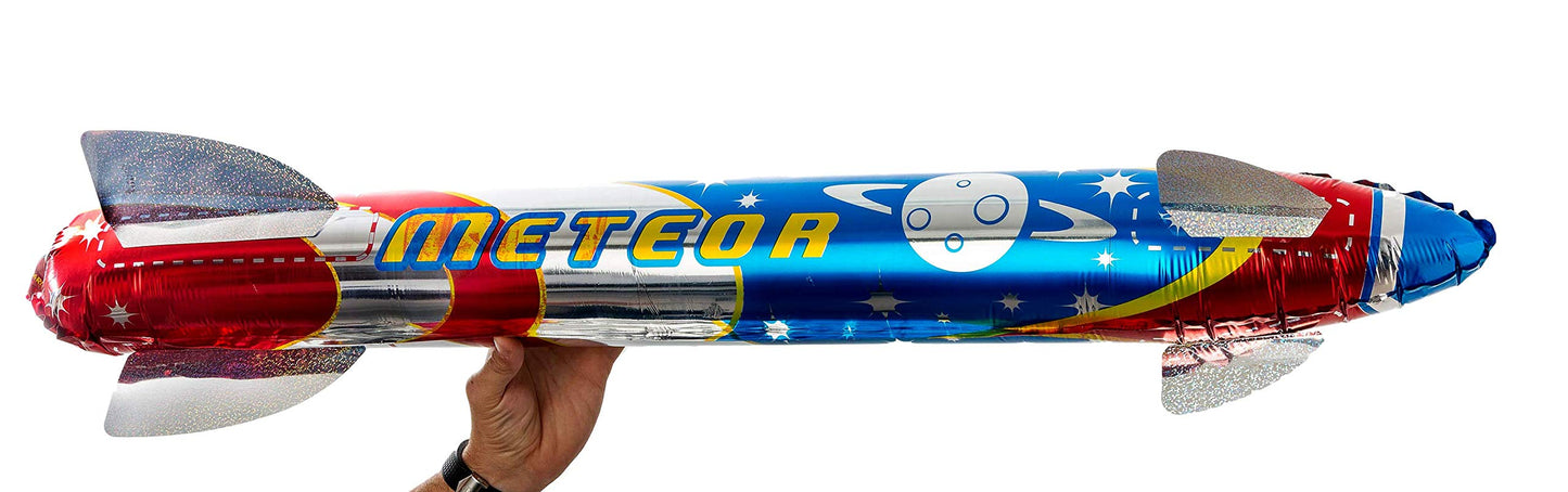 JA-RU 41" Giant Inflatable Rocket Ship Toy – Space Party Decorations, Pool Accessory, Solar System & Astronaut Kids Toy, 1 Unit