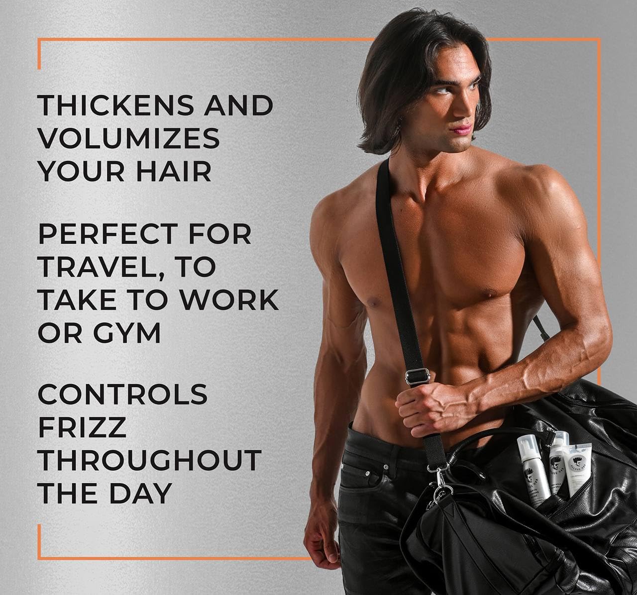 Avenue Man Sculpting Foam for Men - Travel Size (1.69 oz) - Firm Hold Volumizing Hair Mousse with Herbal Extracts Styling Products - Alcohol Free