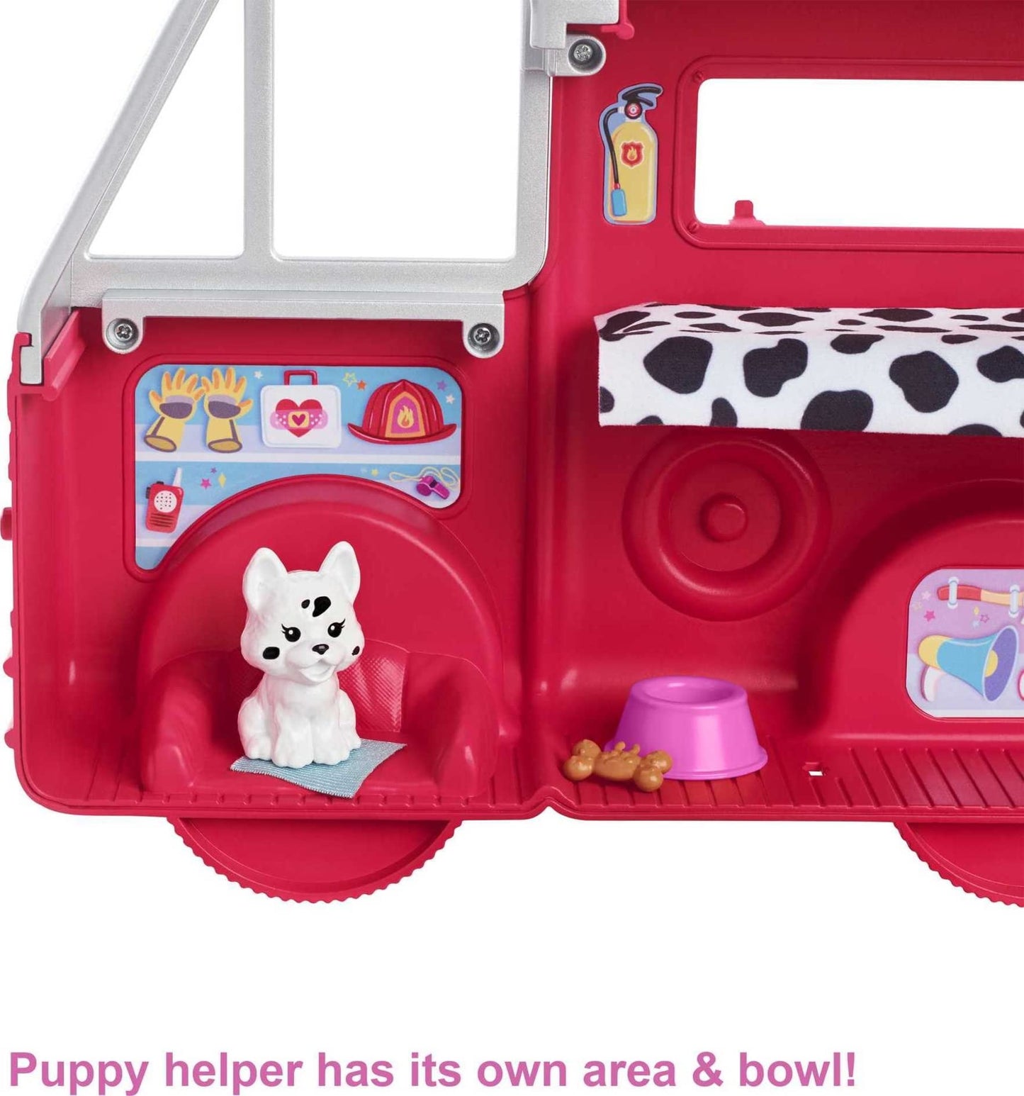 Barbie Chelsea Can Be Doll & Toy Fire Truck Playset with Blonde Small Doll, 2 Pets & 15+ Acessories, Open for Fire Station
