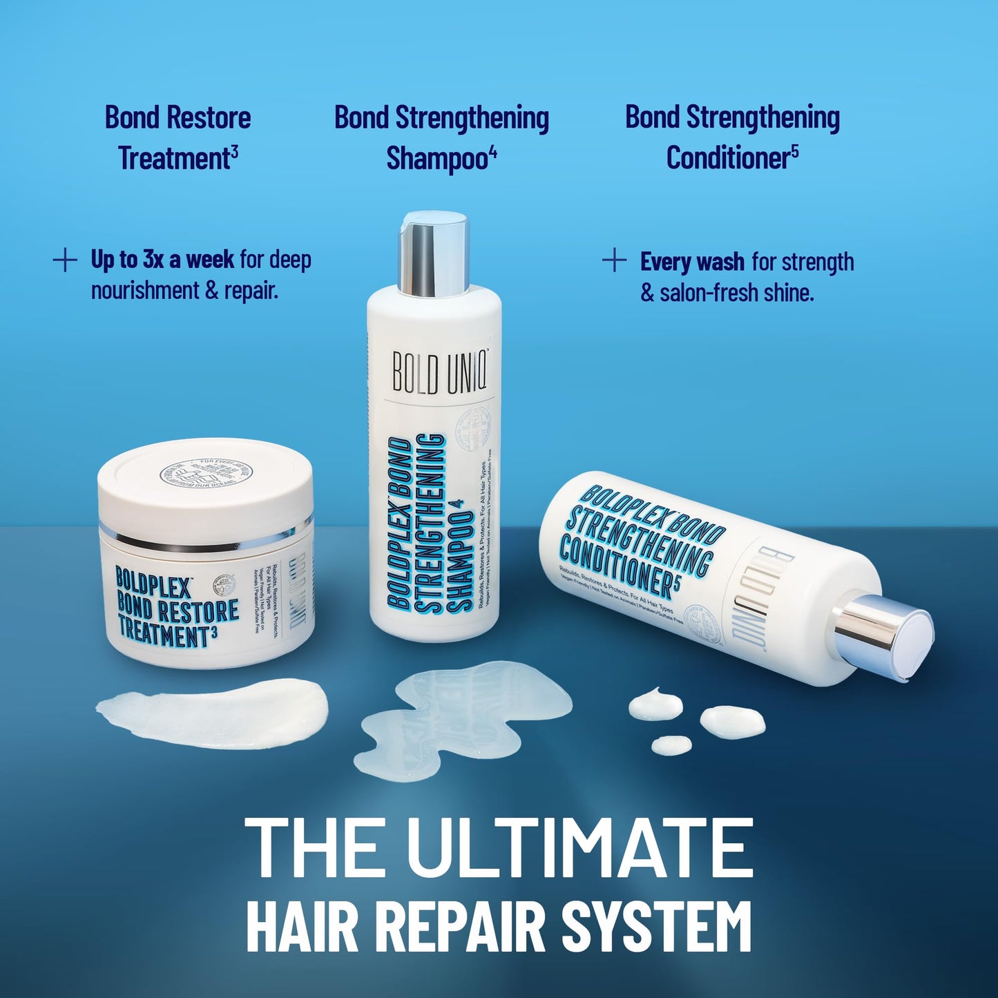 Bold Uniq BoldPlex Hair Mask | Deep Conditioner for Dry, Damaged, Curly, Bleached & Frizzy Hair | Repairs & Nourishes | 6.76 Fl Oz