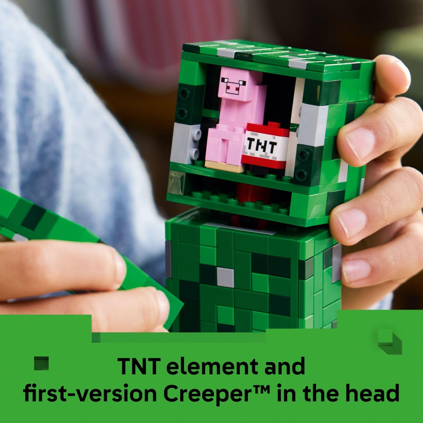 LEGO Minecraft The Creeper Building Set 21276 - Collectible Gamer Room Decor with Classic Minifigure, Fun Gift for Kids Ages 10+