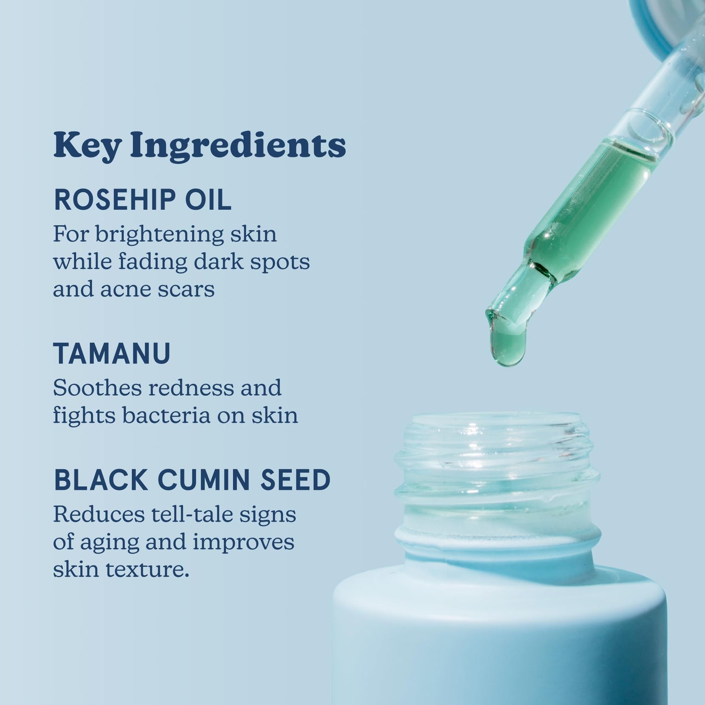 Blume Meltdown Blue Tansy Face Oil - Acne & Pore Treatment, Calms Redness, Smooths Skin with Black Cumin & Rosehip Oil, 1 fl oz