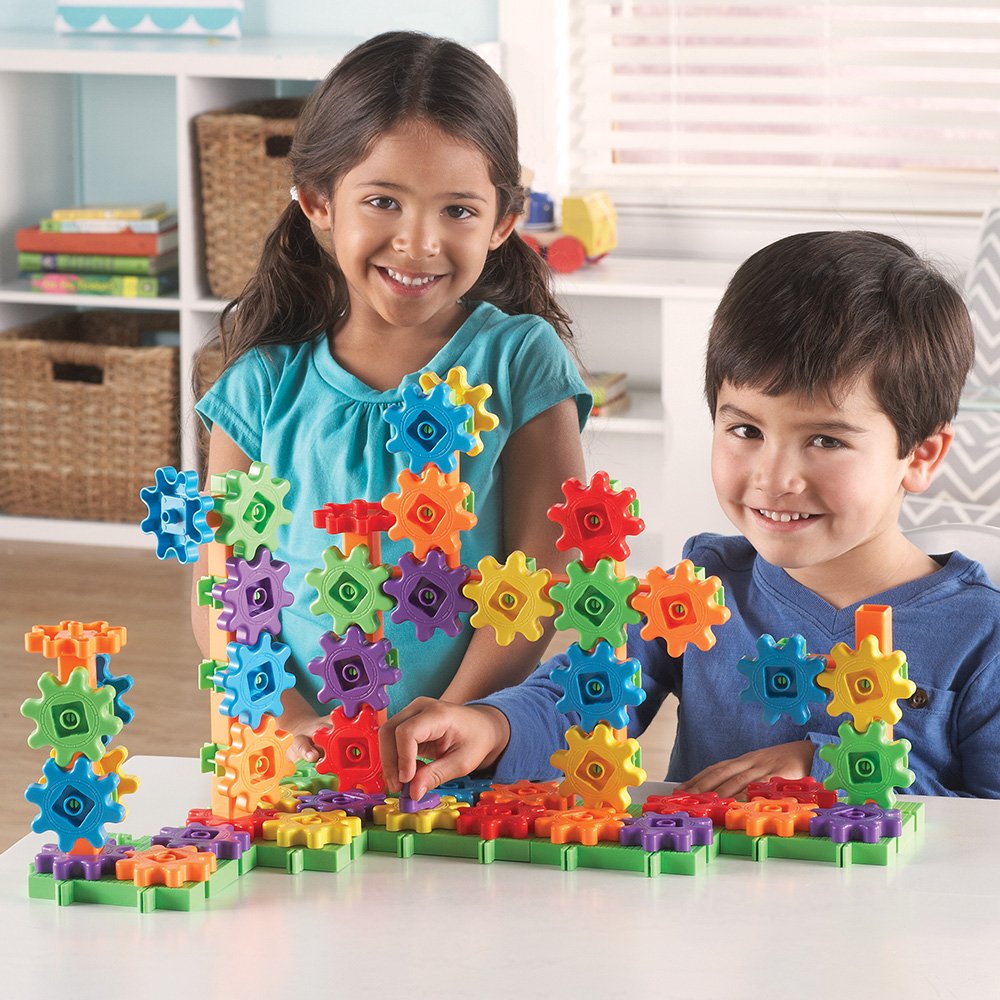 Learning Resources Gears! Gears! Gears! 100-Piece Deluxe STEM Building Set for Kids 3+, Preschool Construction & Gear Toys