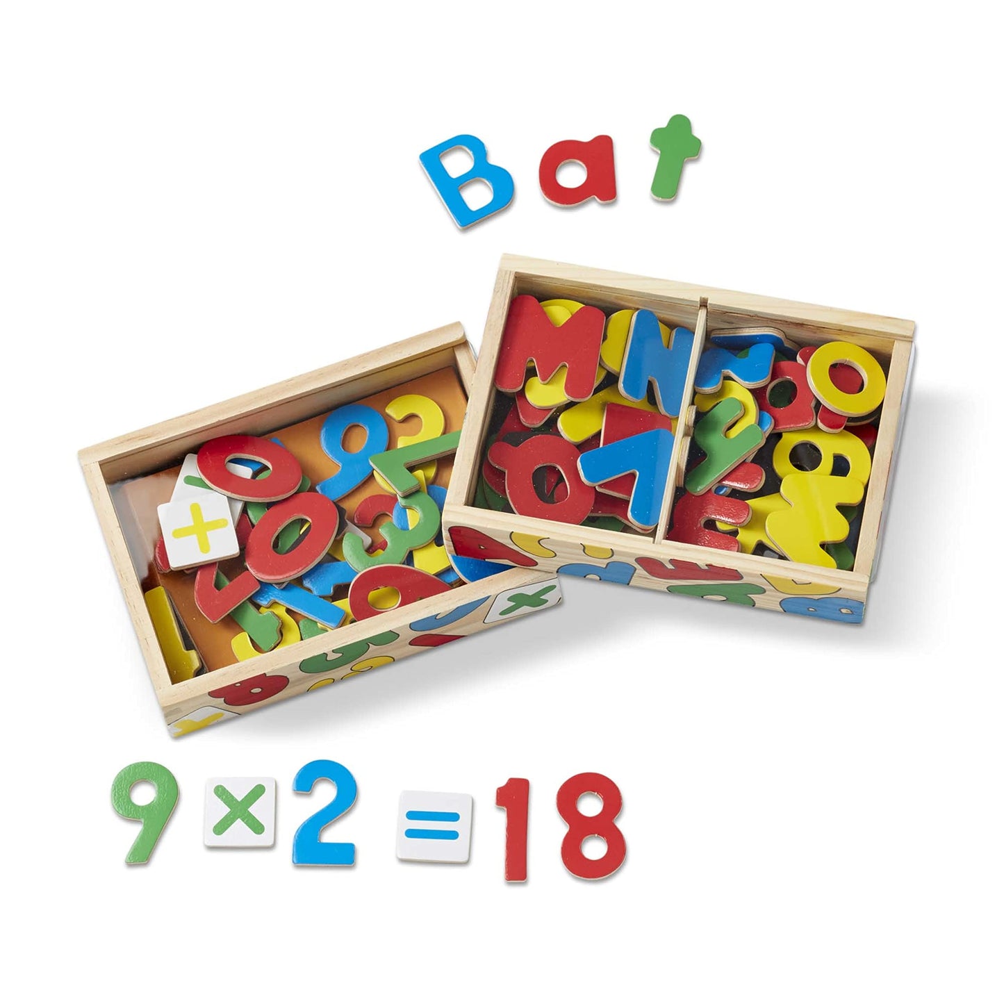 Melissa & Doug Deluxe Magnetic Letters and Numbers Set – 89 Wooden Alphabet Magnets & Numbers, Educational Learning Toys for Preschool Kids Ages 3+