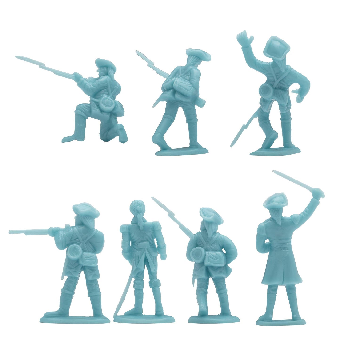 BMC Revolutionary War Plastic Army Men - 44pc Brandywine Battle Soldier Figures