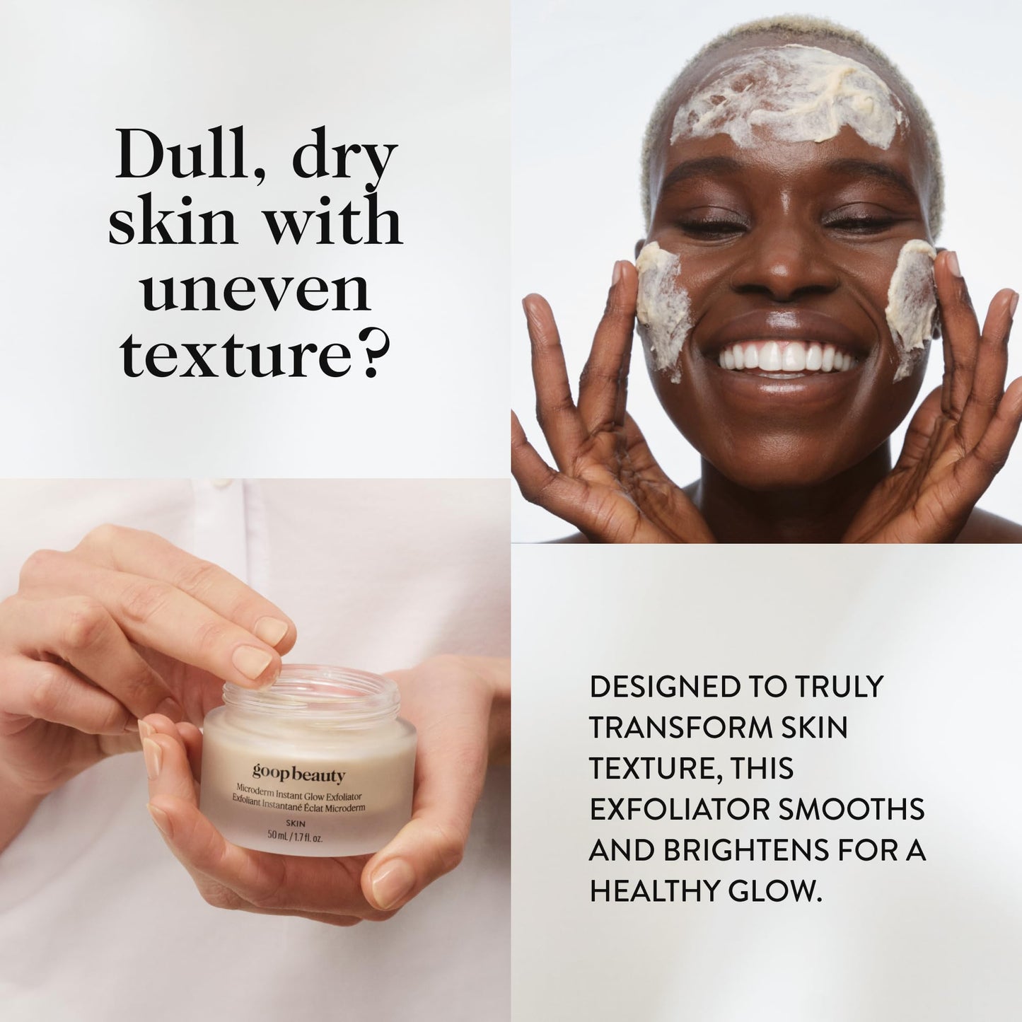 goop Beauty Microderm Exfoliator - Dual Action Scrub with Micro-Exfoliating Minerals & Glycolic Acid to Smooth & Refine Textured Skin, 0.5 fl oz