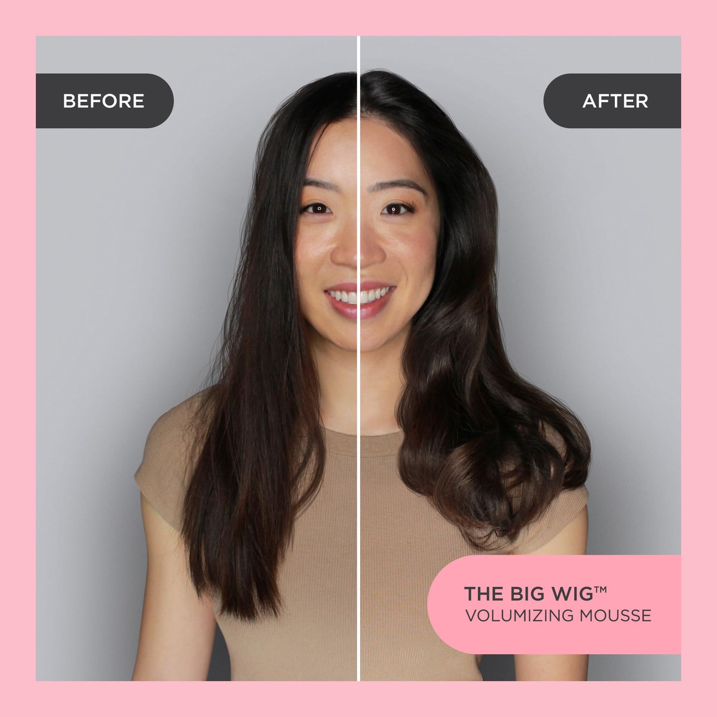 Cake Beauty Volumizing Mousse, The Big Wig - High Volume, Flexible Hold Hair Mousse with 450 F Heat Protection - For All Hair Types - 8.4 oz