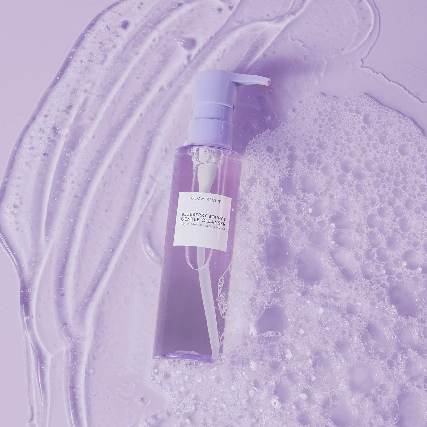 Glow Recipe Blueberry Bounce Travel Face Wash - Foaming Cleanser, Makeup Remover & Mask with Hyaluronic Acid & Gentle AHA, 30ml