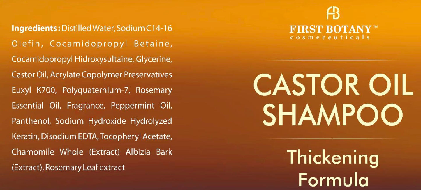 Castor Oil Shampoo & Conditioner Set – Anti Hair Loss & Thinning, Thickening Formula for Hair Regrowth, Sulfate Free, Anti Dandruff, 16 oz