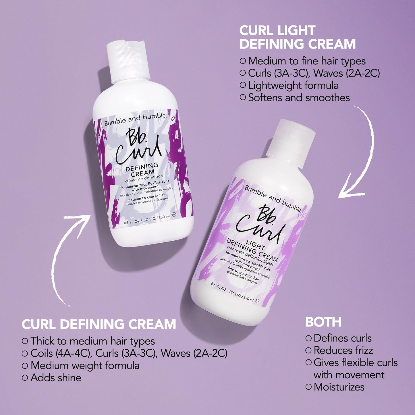 Bumble and bumble Curl Defining Cream | Moisturizes & Defines Coily, Curly, Wavy Hair | Frizz Control with Jojoba, Avocado & Coconut Oils, 8.5 Fl Oz