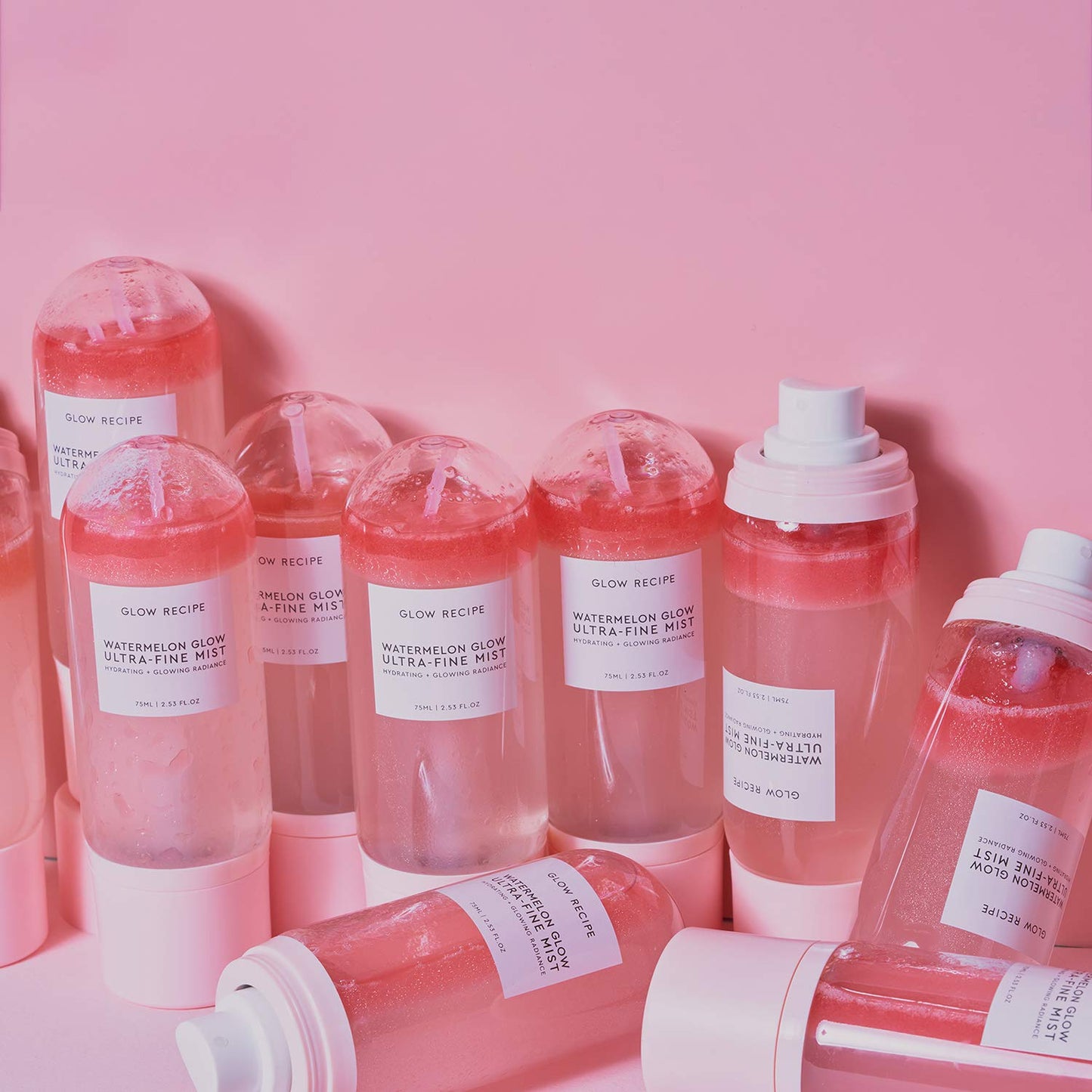 Glow Recipe Watermelon Glow Facial Spray & Hydrating Mist with Hyaluronic Acid & Hibiscus AHA – Refreshes Skin, Dewy Makeup, 75ml