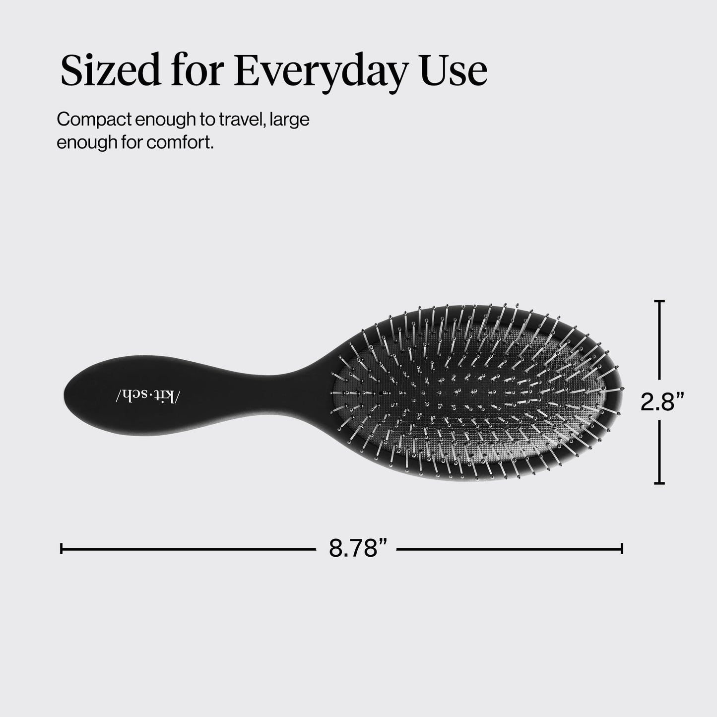 Kitsch Detangler Hair Brush for Wet & Dry Hair – Flexible Bristles for Curly, Straight, Thick, or Fine Hair – Gentle Detangling for Women, Men & Kids