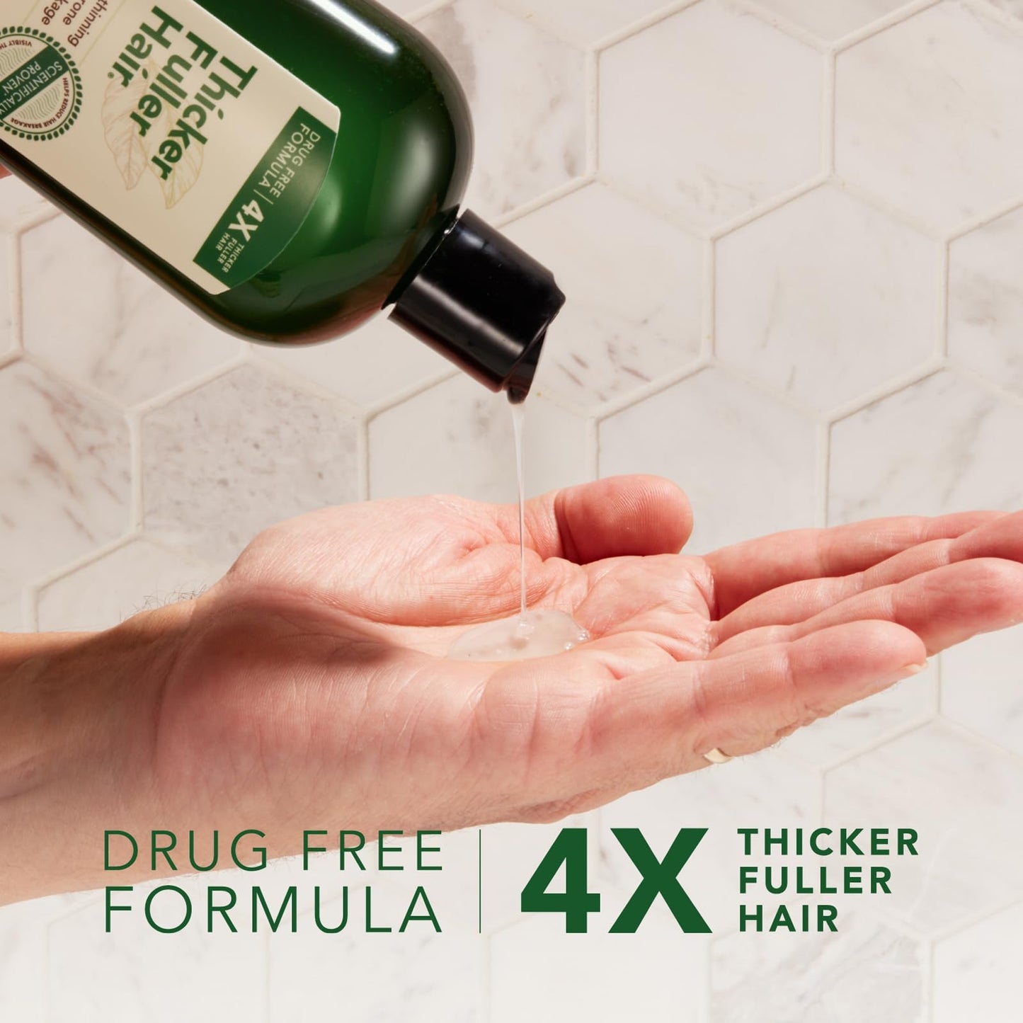 Thicker Fuller Hair 2-in-1 Thickening Shampoo and Conditioner for Men - Shampoo for Thinning Hair - Hydrating Shampoo with Aloe Leaf Juice - 12 oz.