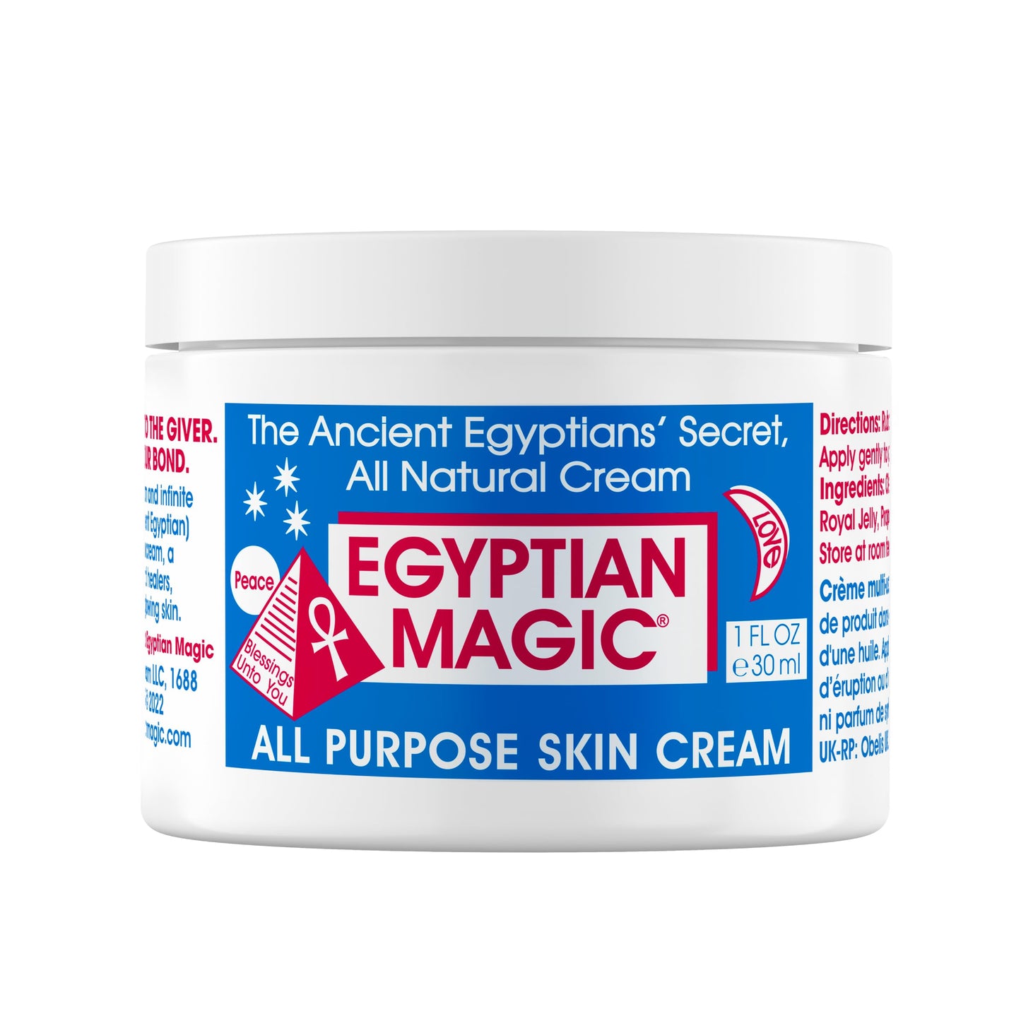 Egyptian Magic All-Purpose Moisturizing Cream 1oz – Face, Body, Dry Skin, Eczema, Scar, Stretch Marks & Tattoo Care for Men & Women