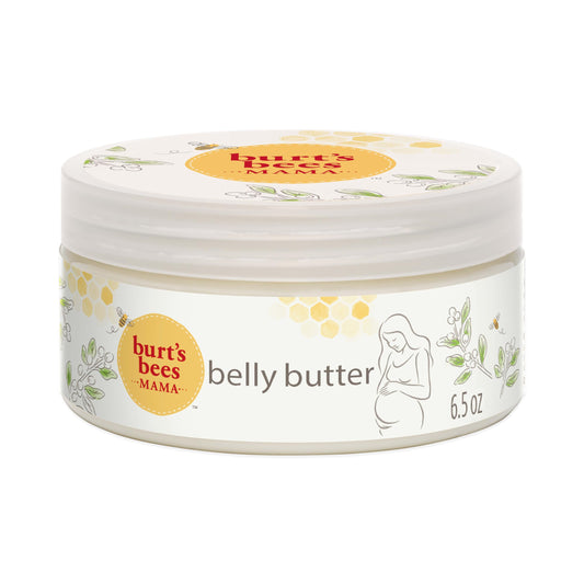 Burt’s Bees Mama Belly Butter, 6.5 oz – Stretch Mark Cream for Pregnancy & Postpartum, Shea Butter & Vitamin E, Moisturizing Prenatal Gift