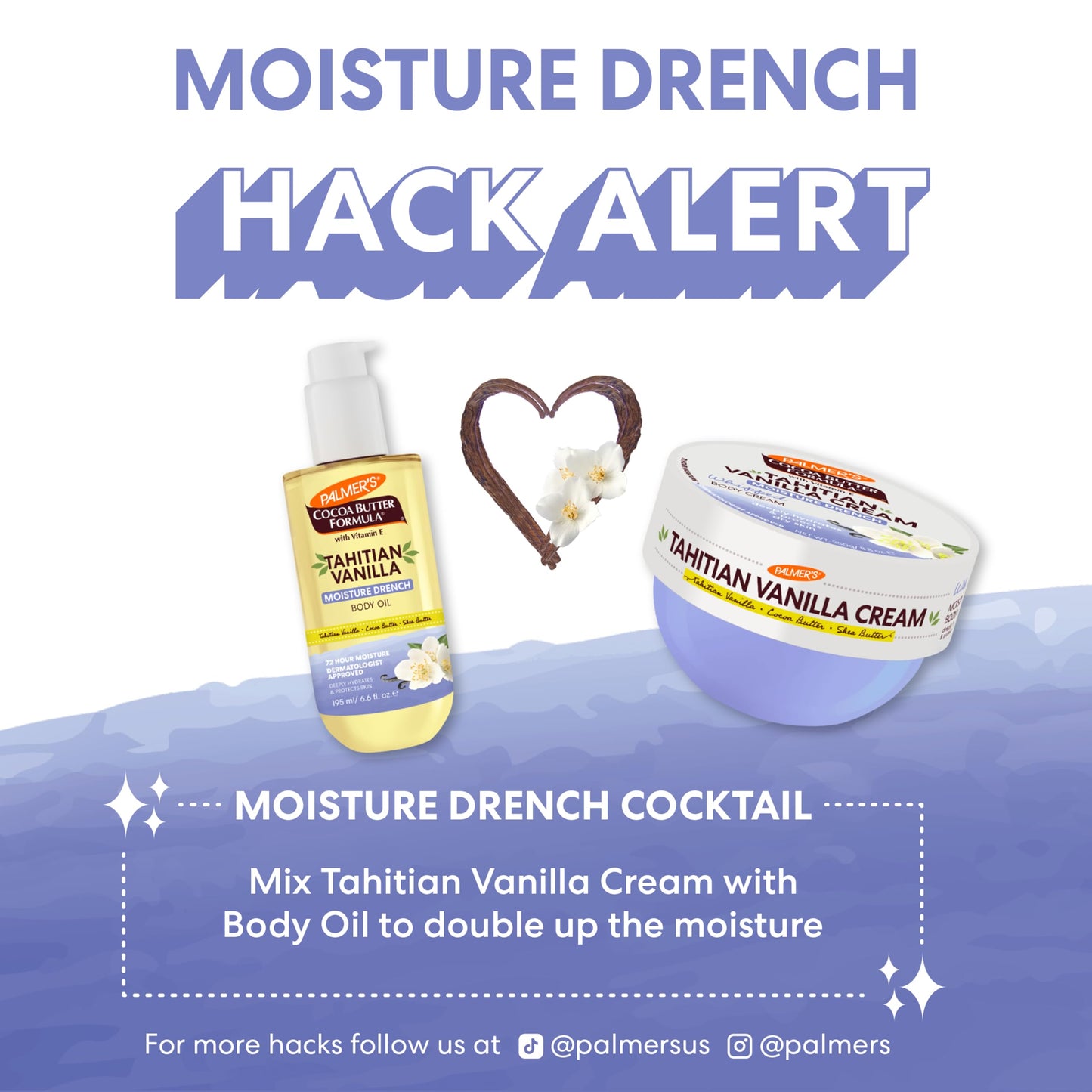 Palmer's Cocoa Butter Body Oil, Tahitian Vanilla, 6.5oz – 72Hr Hydration with Shea Butter & Vitamin E, Softens & Soothes Dry Skin