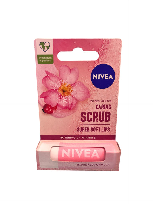 Nivea, Caring Scrub Super Soft Lips, Rosehip Oil + Vitamin E, 0.17 oz (4.8 g)