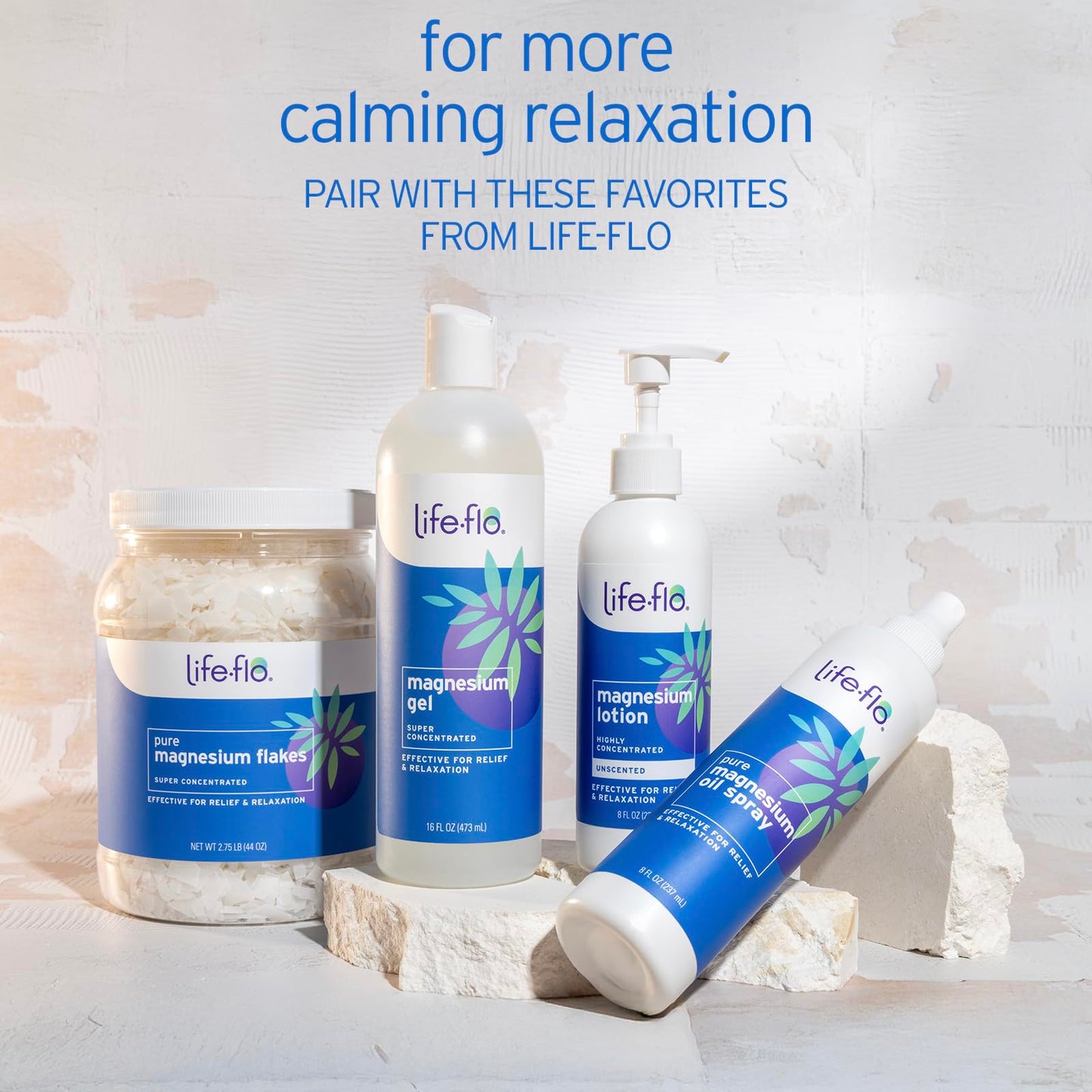 Life-flo Magnesium Lotion, Unscented 8oz – Soothes Muscles & Joints, Hypoallergenic Relief with Zechstein Magnesium, 60-Day Guarantee