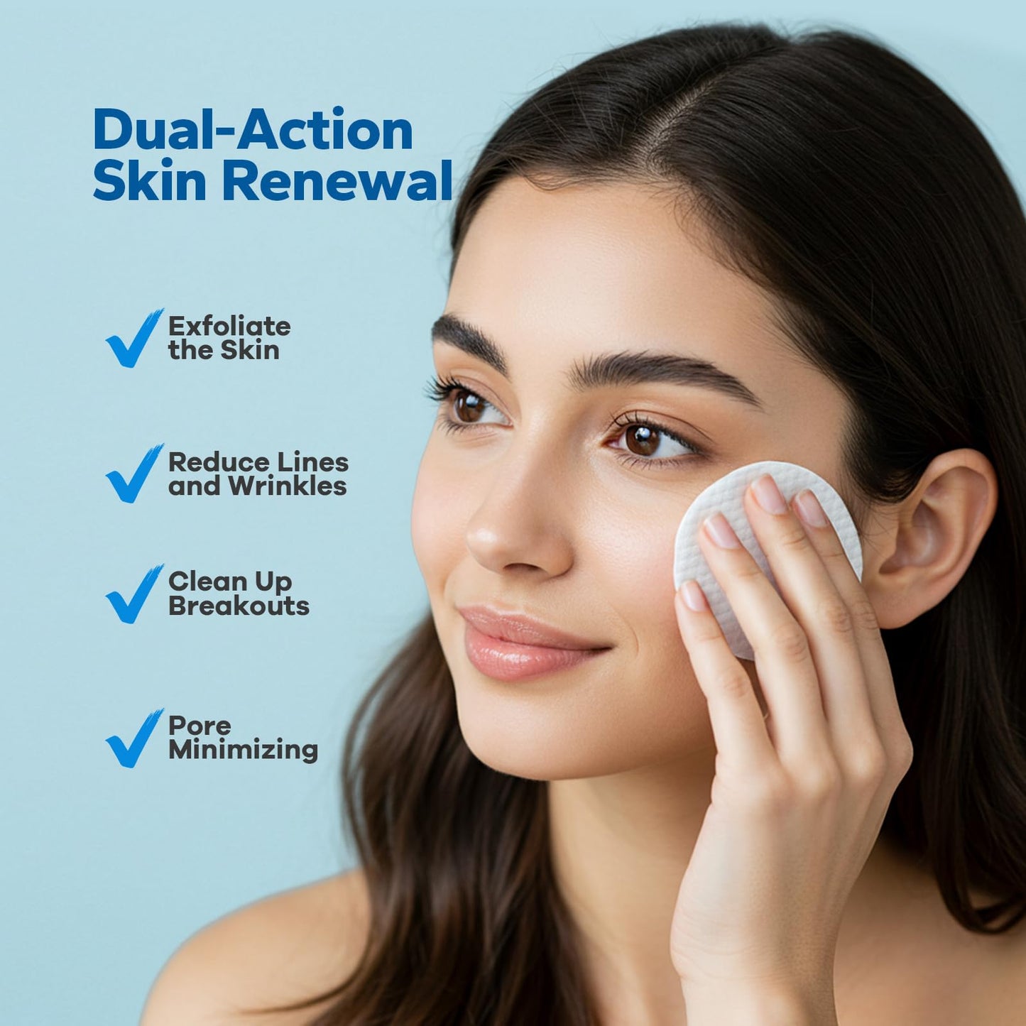 SilkyShark Glycolic Acid 20% Resurfacing Pads, 60 Count – Exfoliating Face & Body Peel with 20% Glycolic, 2% Salicylic & Vitamins B/C/E