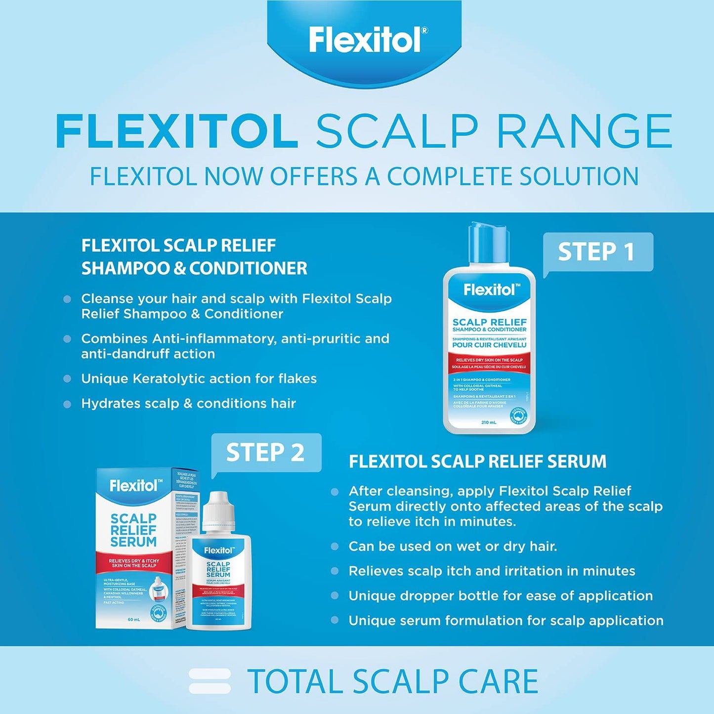 Flexitol Scalp Relief Tar-Free Shampoo & Conditioner for Dry, Itchy Scalp, 7.1 Ounces