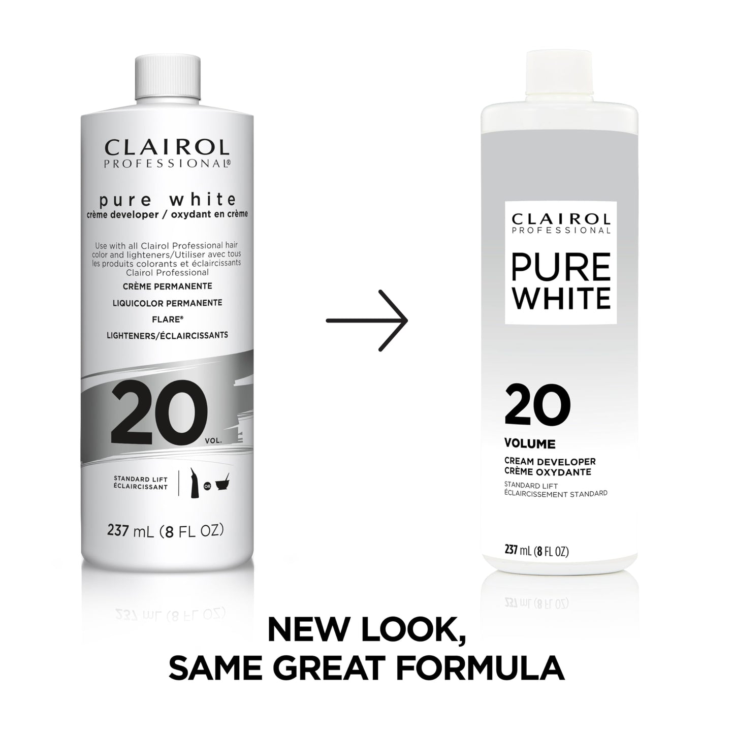 Clairol Professional Clairoxide Pure White 20 Volume Creme Developer, 8 Fl Oz (Pack of 1)