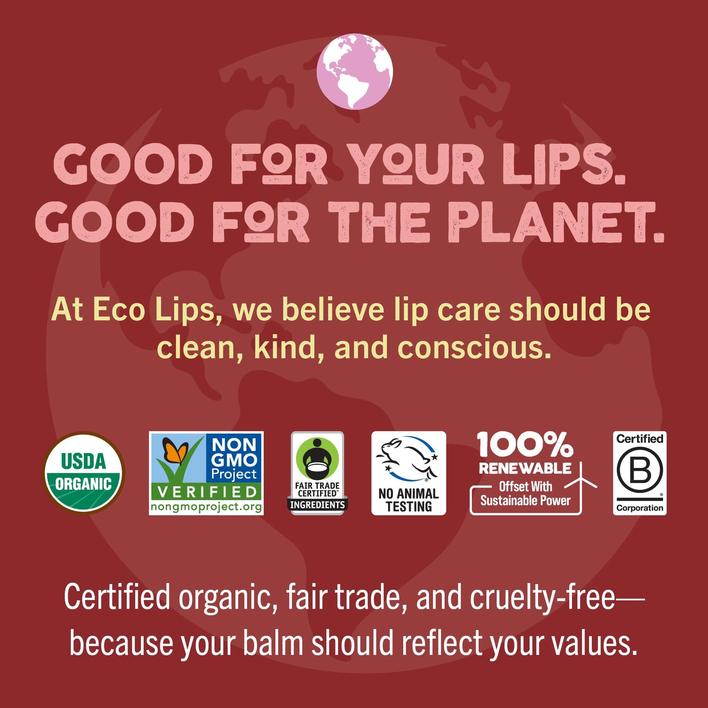 Eco Lips Lip Sugar Scrub 4-Pack, 100% Organic Lip Care, Exfoliates & Moisturizes with Sugar & Coconut Oil, 4 x 0.25oz Jars