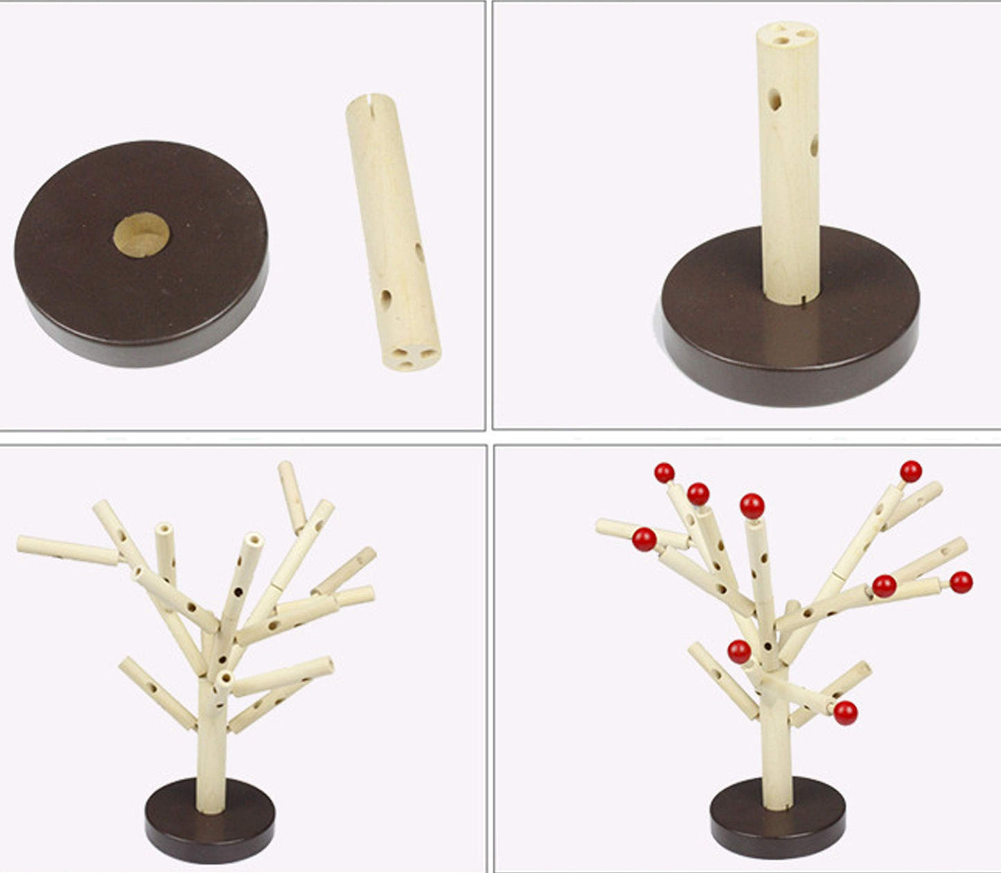 Carykon Wooden Building Blocks Tree Set for Kids 3+ | DIY Assembly & Educational Puzzle Toy | Home & Office Decor (Yellow)