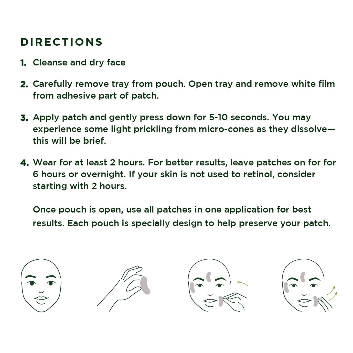 Deep Wrinkle Targeted Patches with Advanced Retinol, Hyaluronic Acid, Vitamin C, and Peptides for Forehead and Between Eyes, 6 Patches