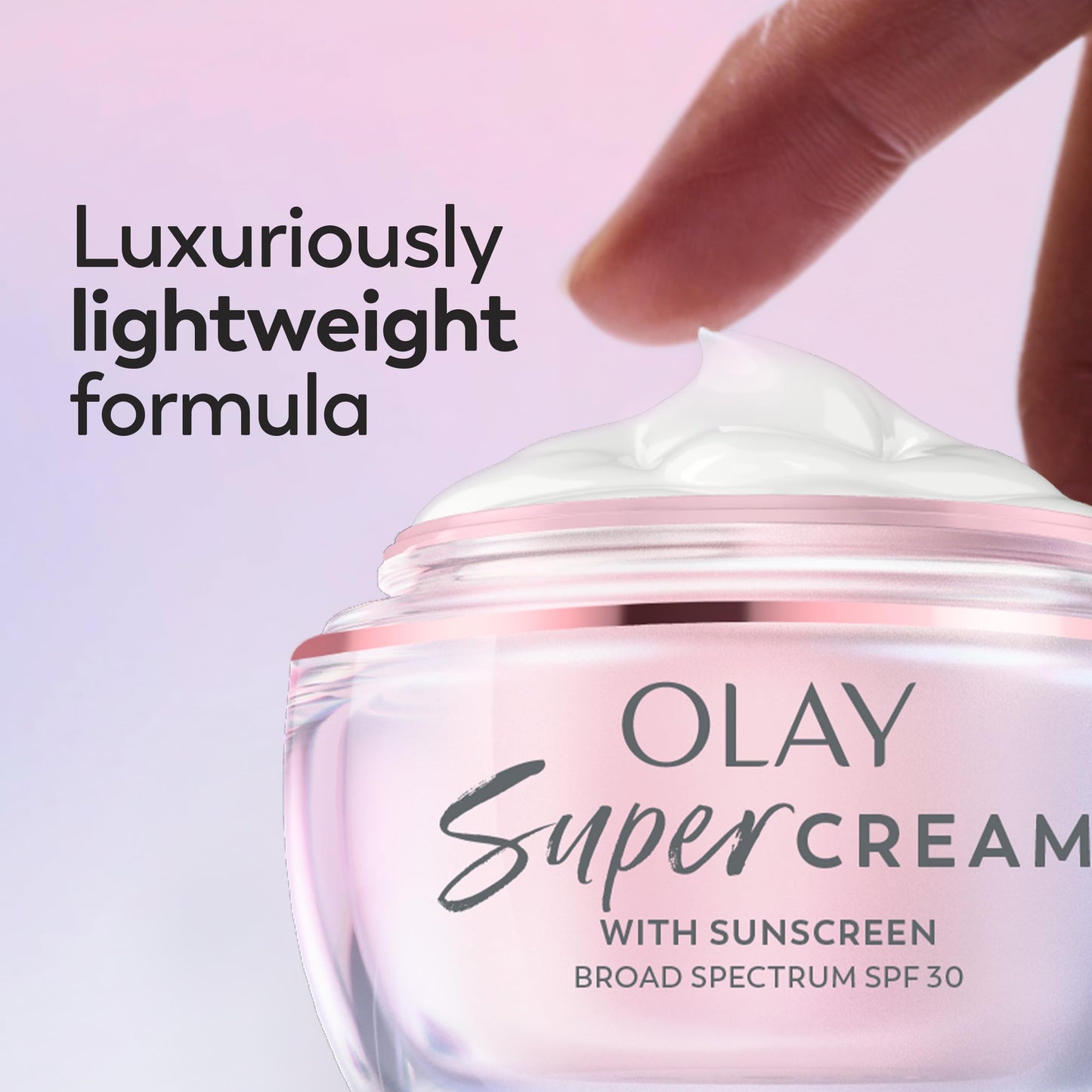 Olay Super Cream SPF 30 Face Moisturizer – 5-in-1 Hydrating, Brightening & Firming with Niacinamide, Vitamin C & Collagen Peptide, 1.7 oz