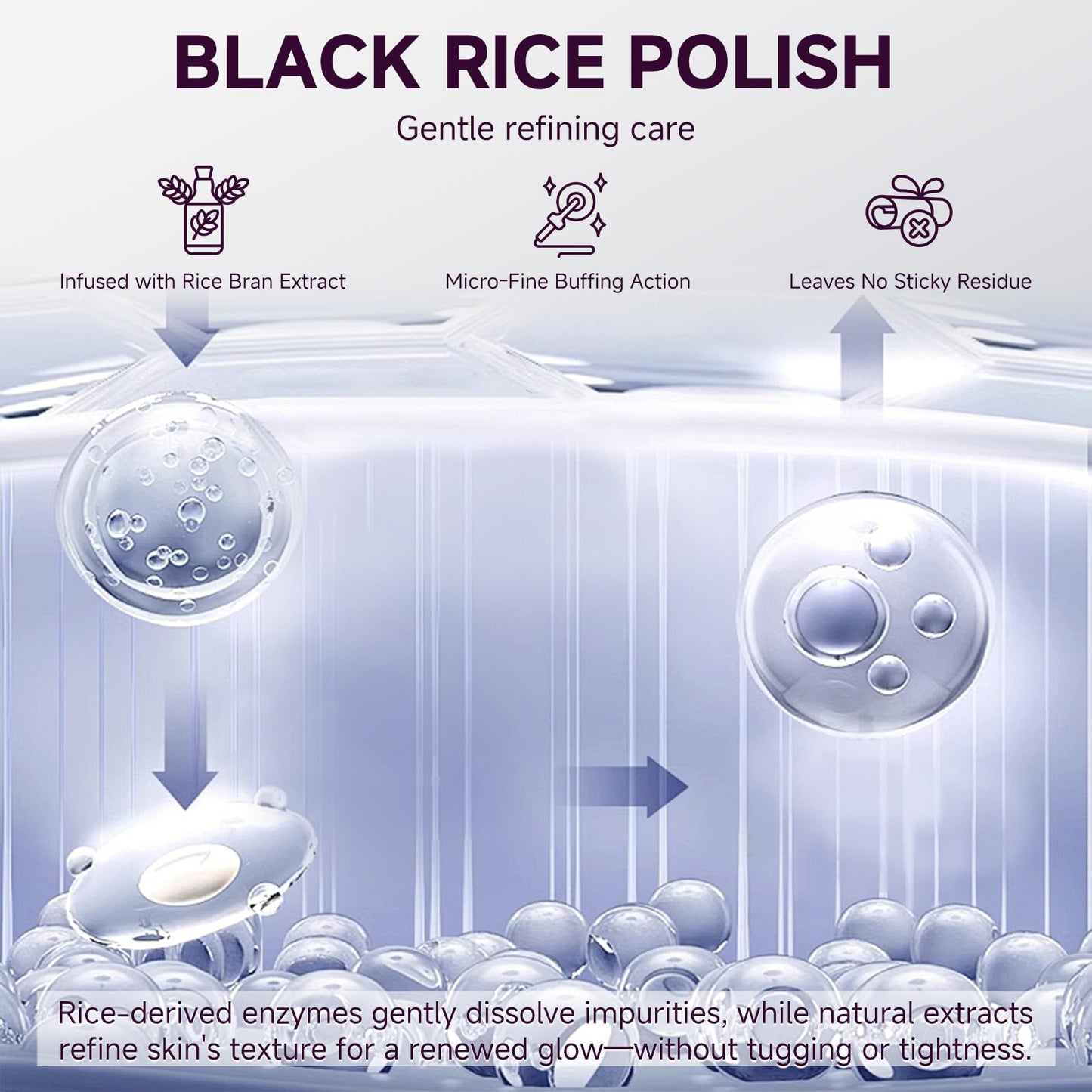 Glow Rice Exfoliant Ampoule Duo – Gentle Face & Body Peel, Hydrating Lightweight Serum & Cream, Soft Exfoliating Skin Scrub, 5.4 fl oz