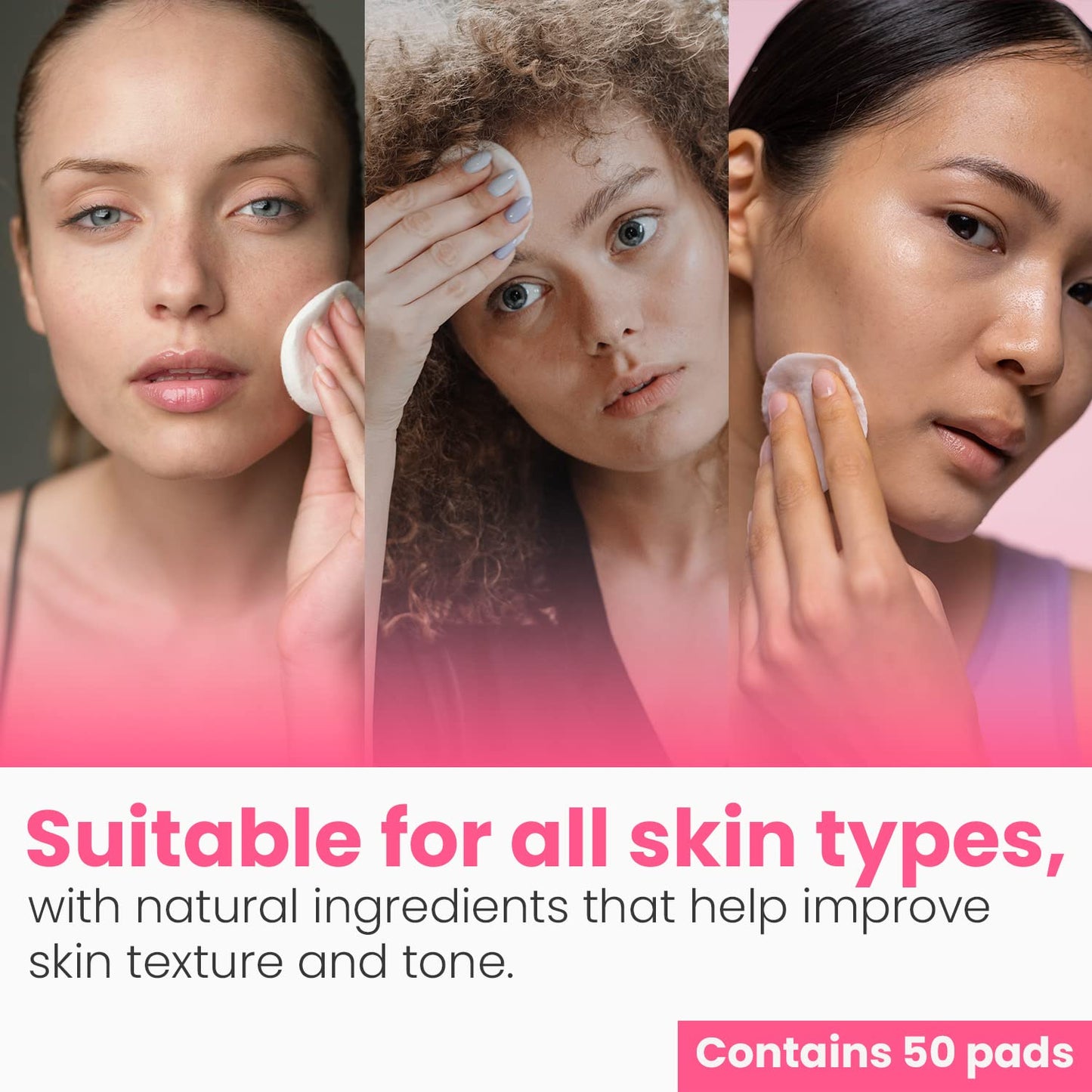 20% Glycolic Acid Face Pads (50) – At-Home Chemical Peel & Exfoliating Pads with Vitamin C for Acne & Brightening Skin