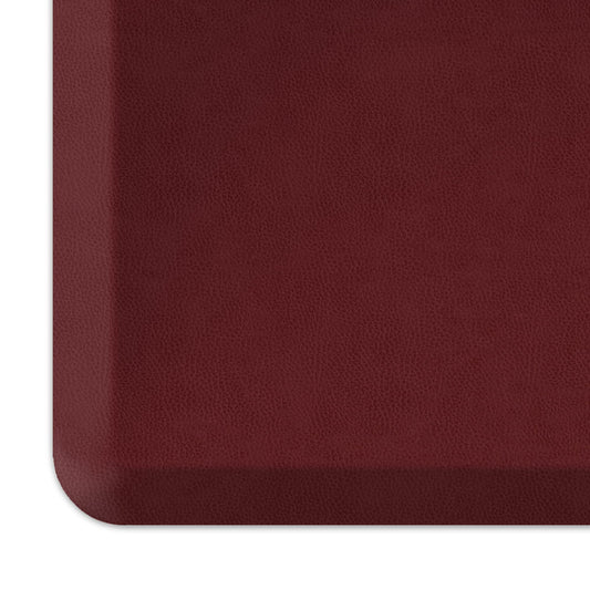 NewLife by GelPro Anti-Fatigue Designer Comfort Kitchen Floor Mat, 20" x32”, Leather Grain Cranberry