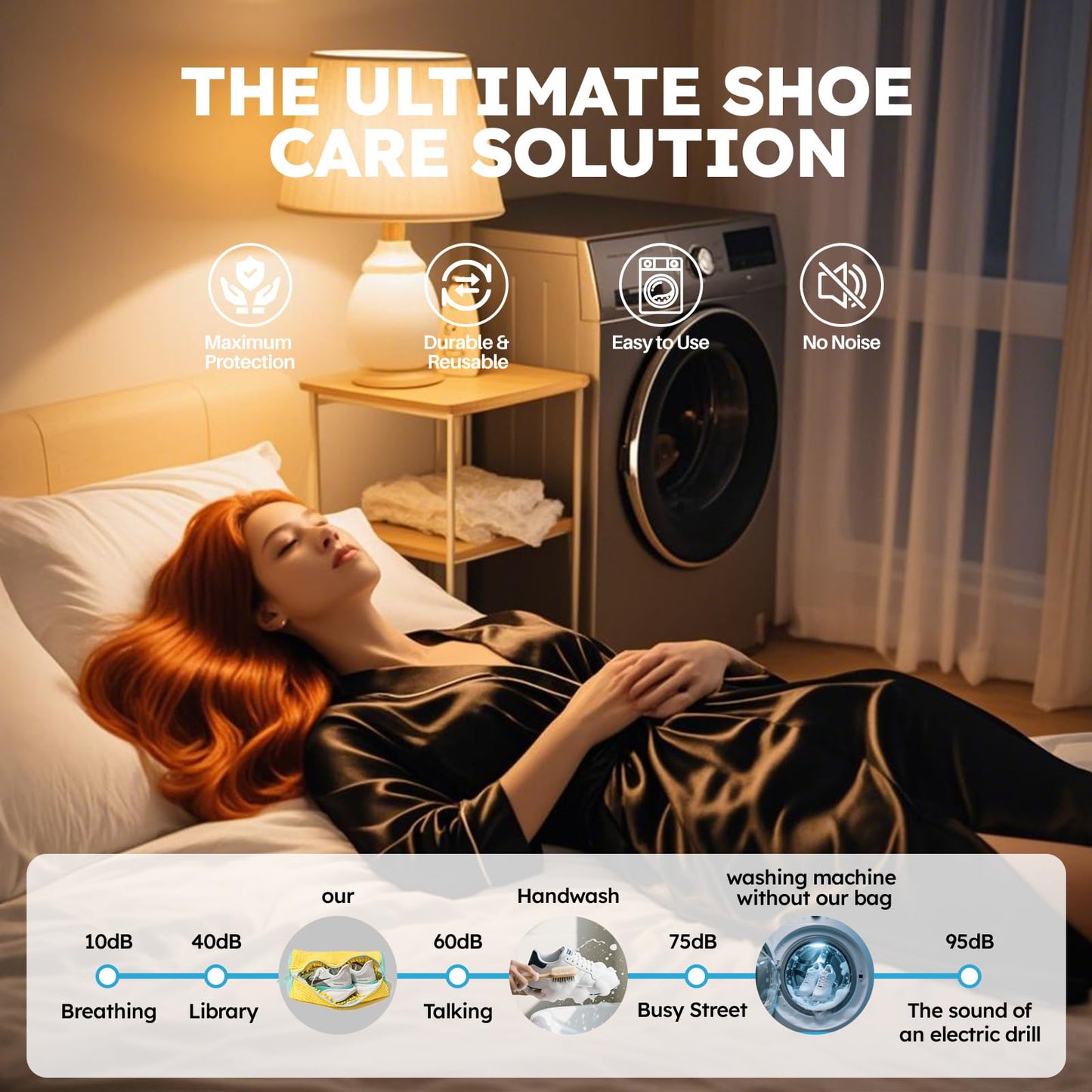 2-Pack Shoe Washing Machine Bags – Reusable Cleaning Bags for Sneakers & Tennis Shoes, Yellow Shoe Cleaner Kit