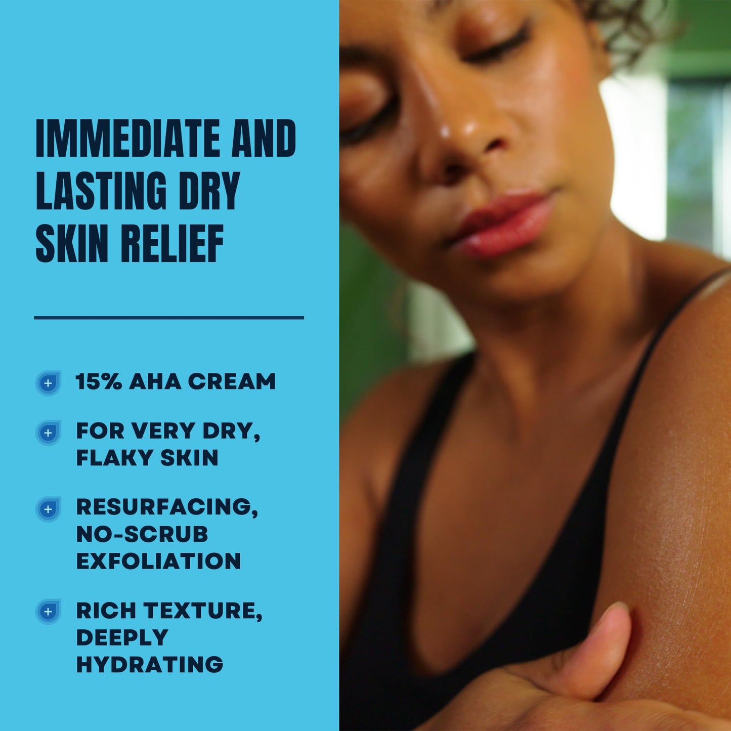 AmLactin Intensive Healing Body Cream 12 oz – 2-in-1 Exfoliator & Moisturizer with 15% Lactic Acid & Ceramides for 24-Hour Dry Skin Relief