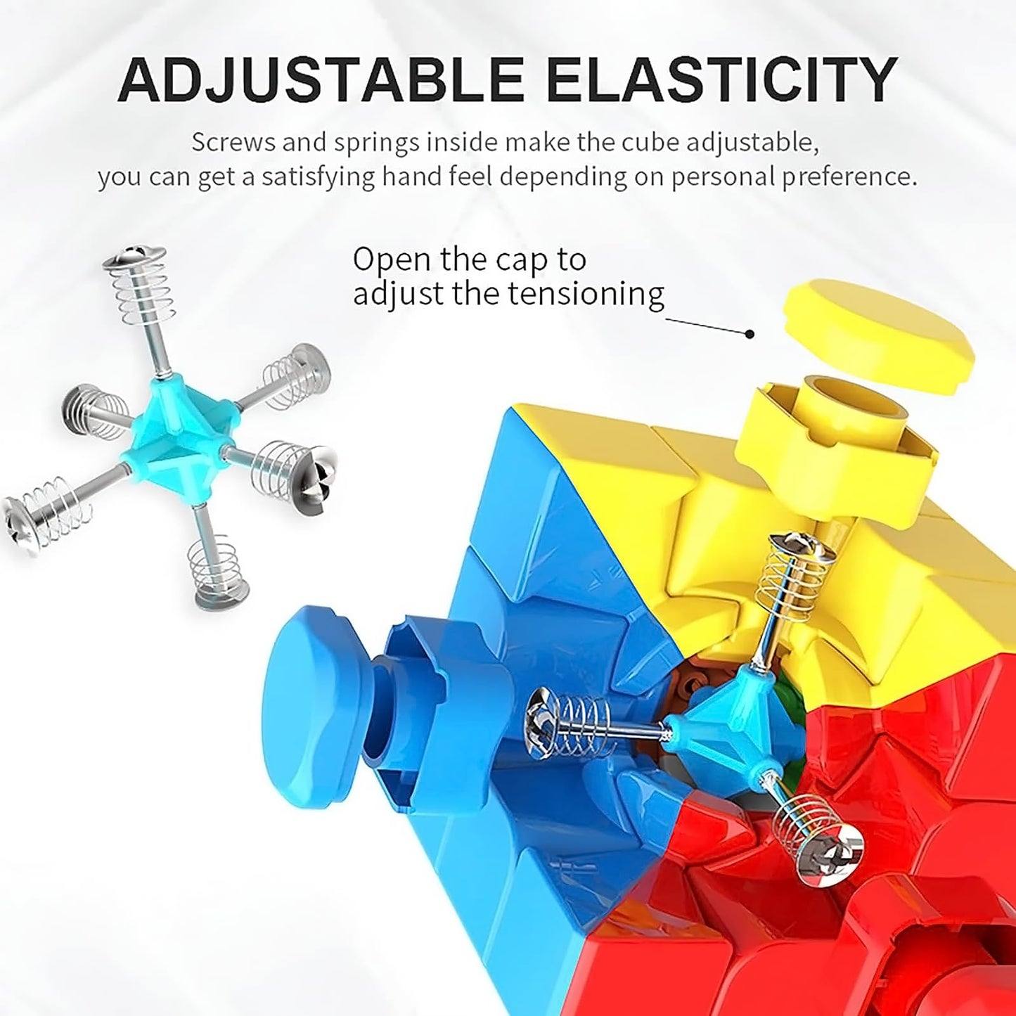 CFMOUR Speed Cube 3x3x3 – Moyu Meilong 3C Stickerless Magic Cube, Smooth Fast-Turning 3D Puzzle Brain Toy, Travel Game with Vivid Colors