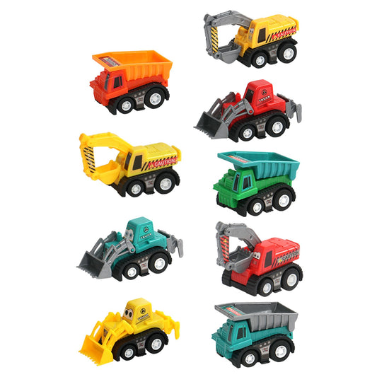 Fajiabao Construction Toy Cars for Kids 3+ - Mini Pull Back Trucks for Boys, Toddler Party Favors, Prize Box Toys, Sensory Bin Fillers (Color Random)