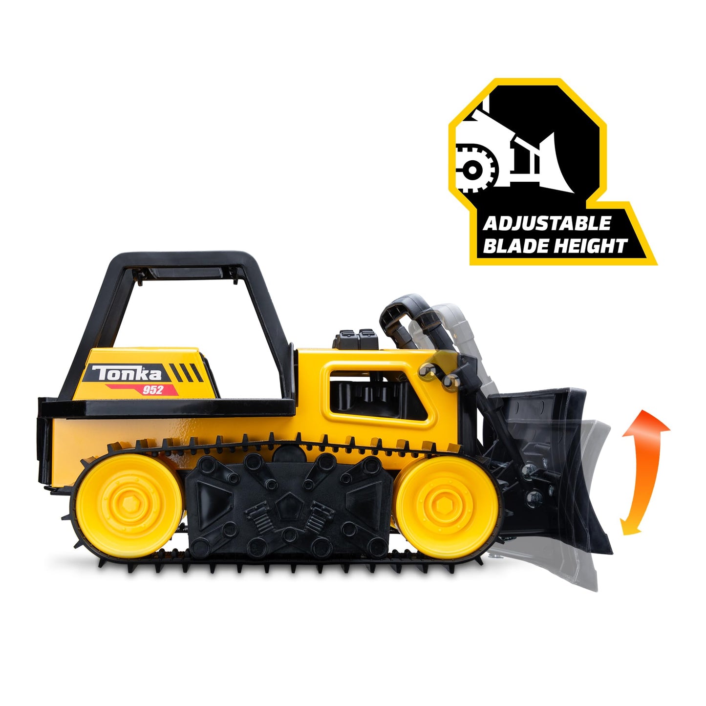 Tonka Steel Classics Bulldozer - Made with Steel & Sturdy Plastic, Yellow Toy Construction Truck, Boys and Girls, Kids, Toddlers, Ages 3+