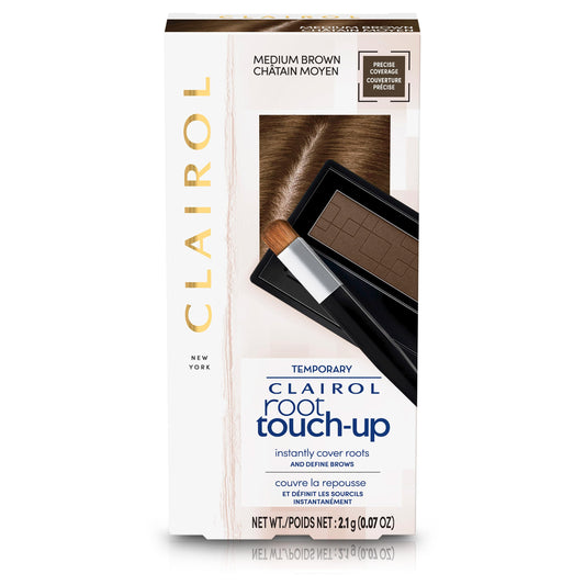 Clairol Root Touch-Up Temporary Concealing Powder, Medium Brown Hair Color, Pack of 1
