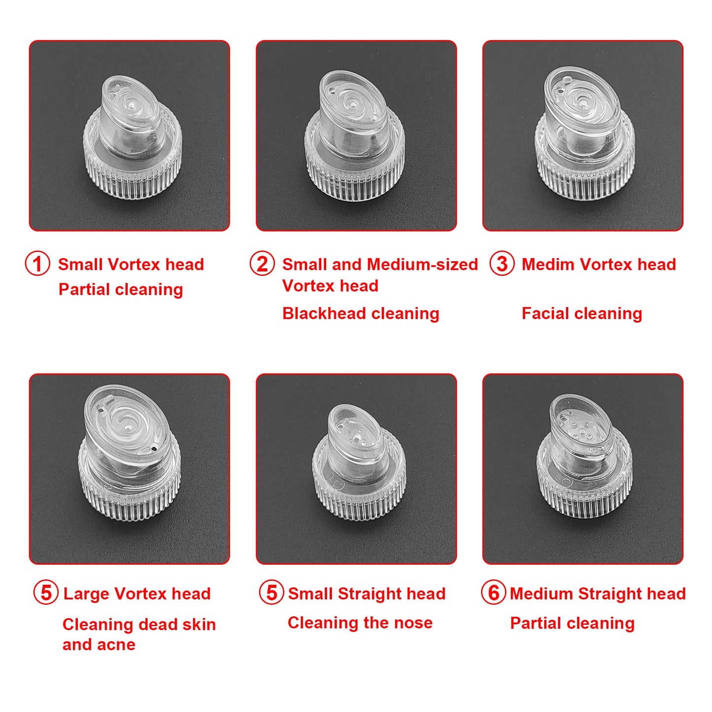 Face Care Machine Replacement Tips – 6 Hydra Dermabrasion, 2 Diamond Microdermabrasion, 1 Spray Cap for Aqua Peel & Water Scrub