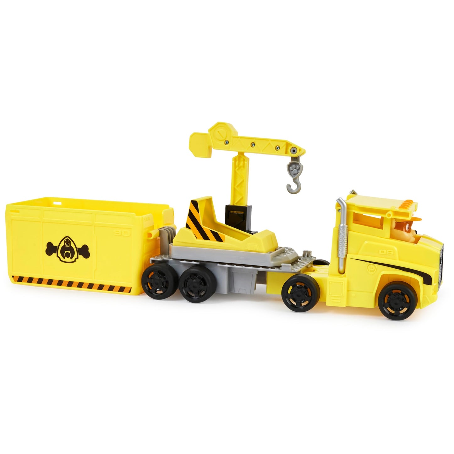 Paw Patrol, Big Truck Pup’s Rubble Transforming Toy Trucks with Collectible Action Figure, Kids Toys for Ages 3 and up